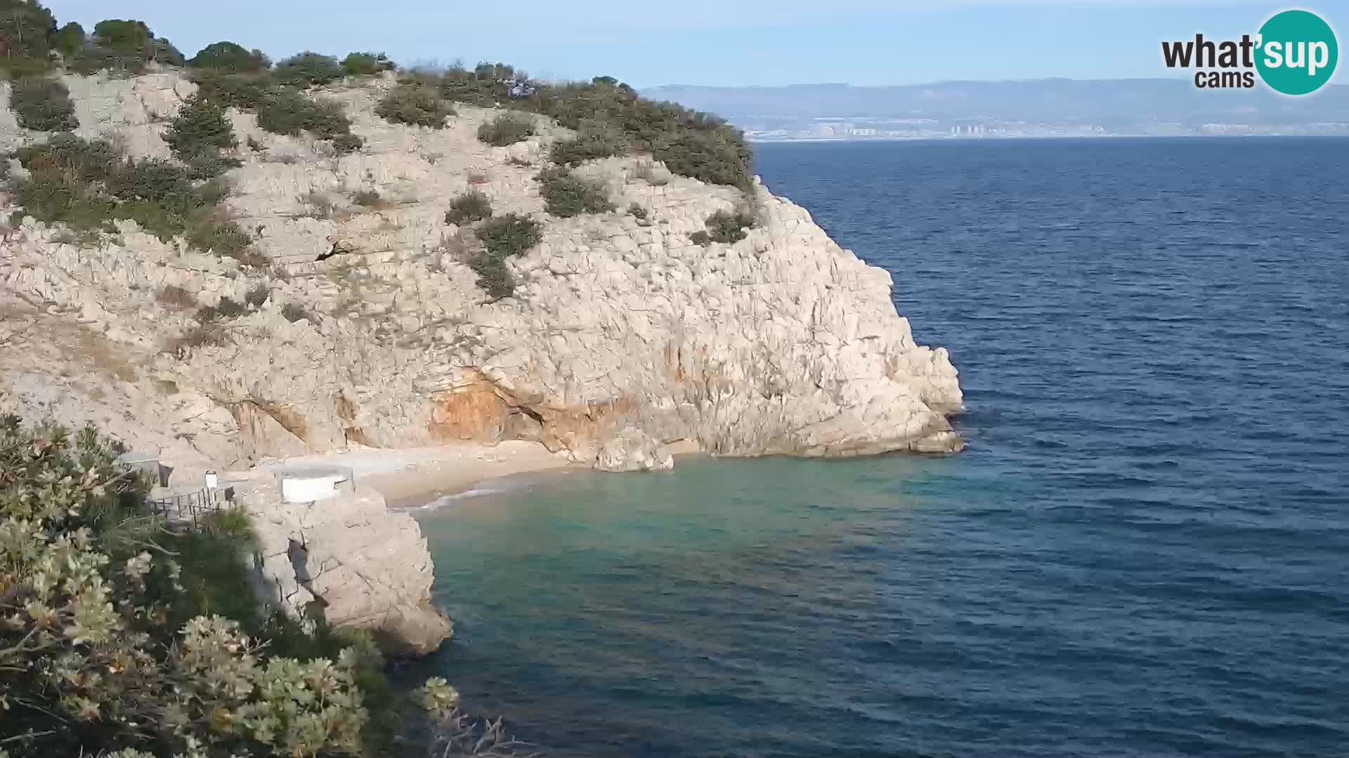 Spletna kamera Brseč plaža – Mošćenička Draga – Hrvaška