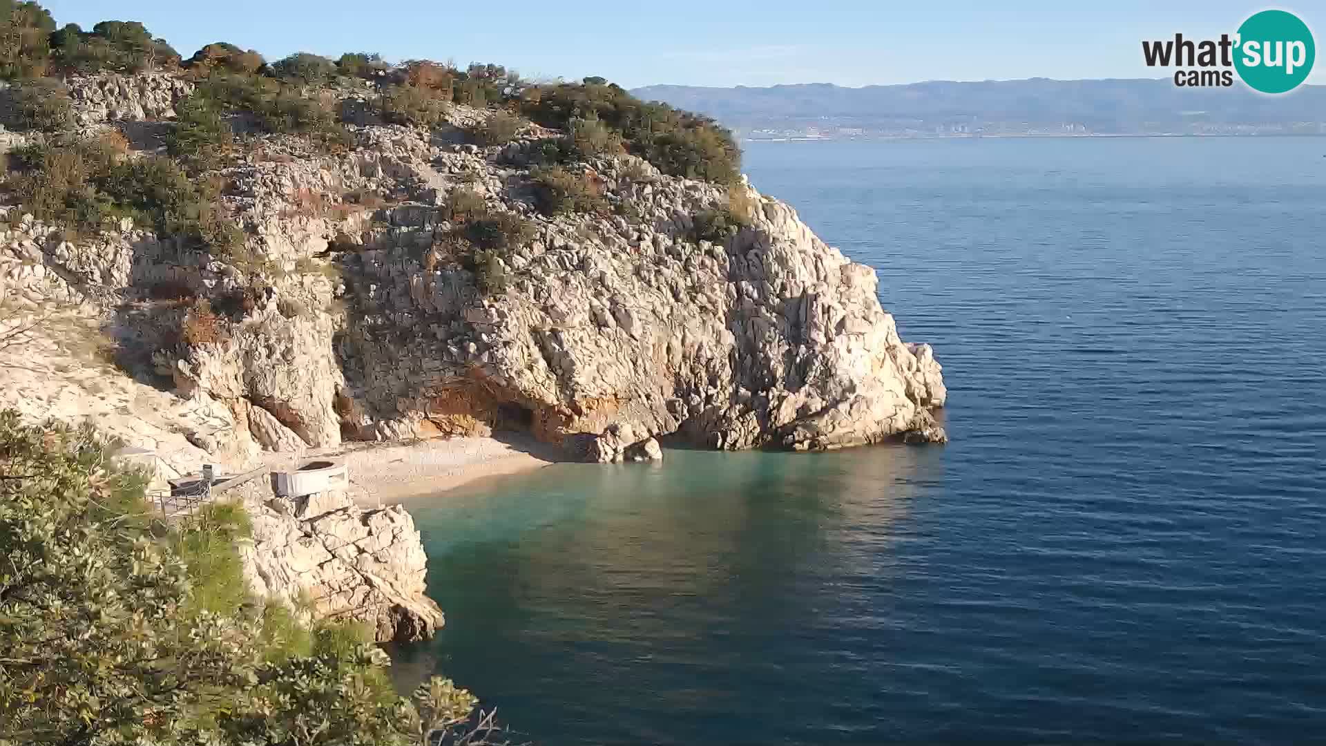 Cámara web de la playa de Brseč en Mošćenička Draga, Croacia