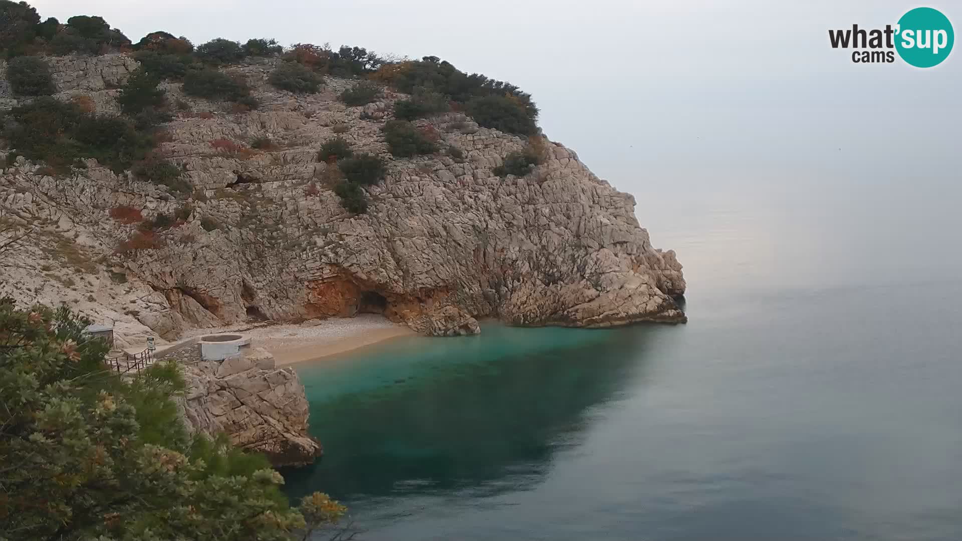 Cámara web de la playa de Brseč en Mošćenička Draga, Croacia