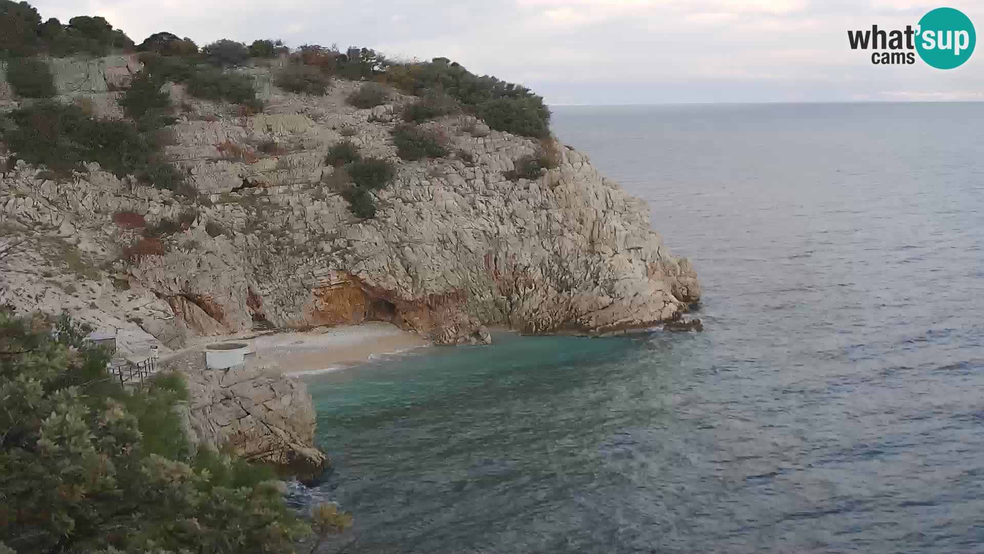 Cámara web de la playa de Brseč en Mošćenička Draga, Croacia