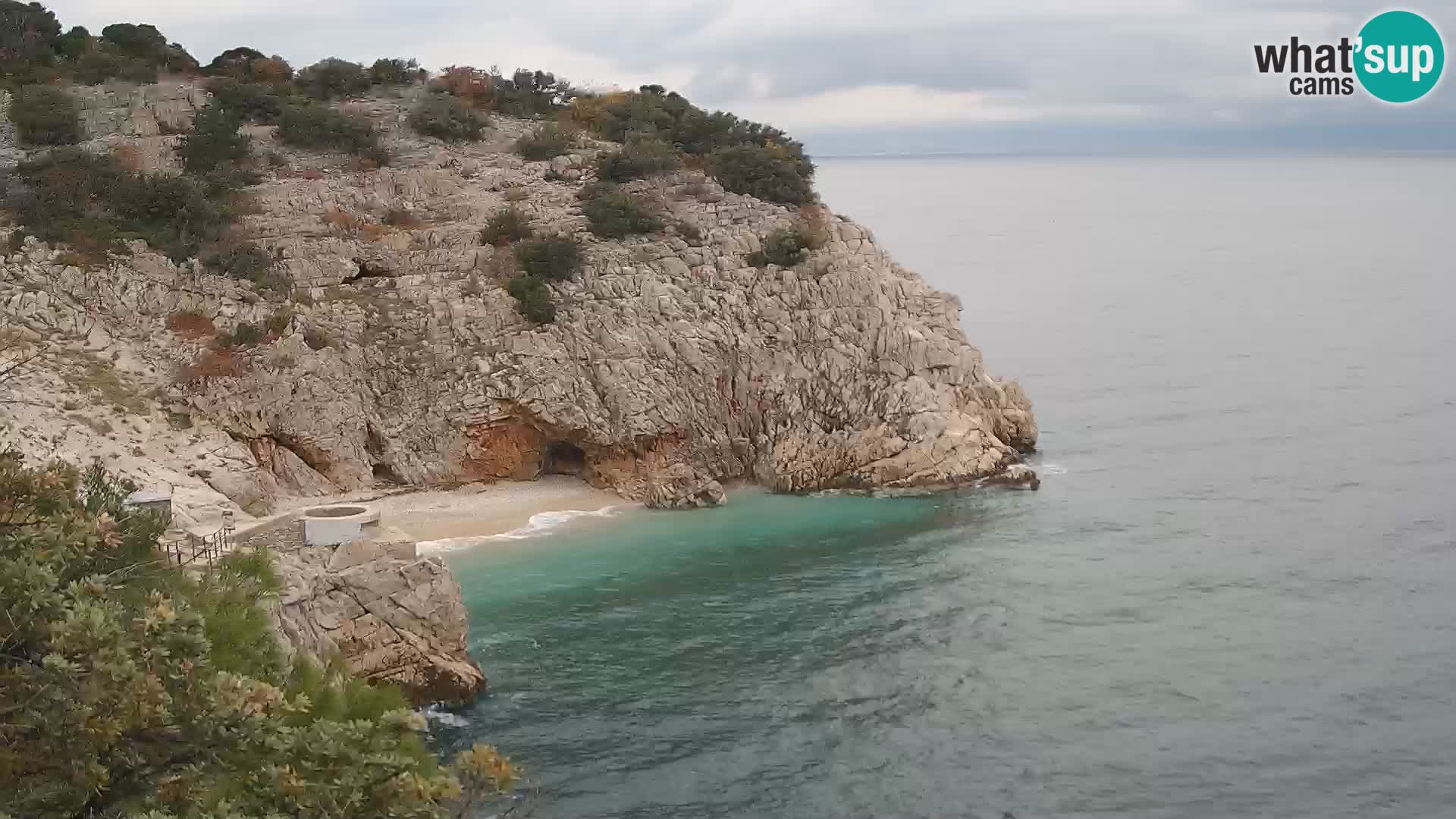 Cámara web de la playa de Brseč en Mošćenička Draga, Croacia