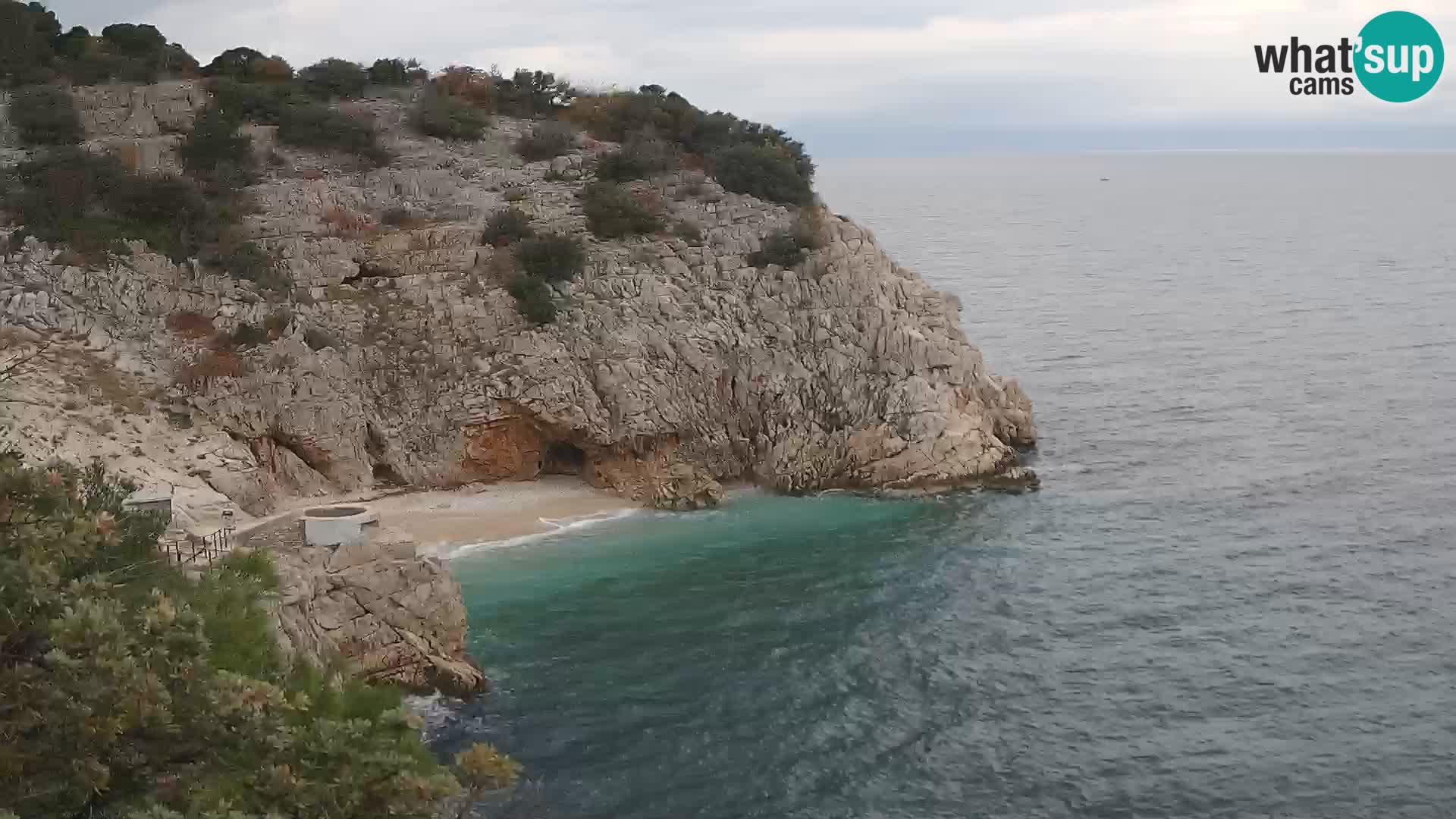 Webcam plage Brseč à Mošćenička Draga, Croatie