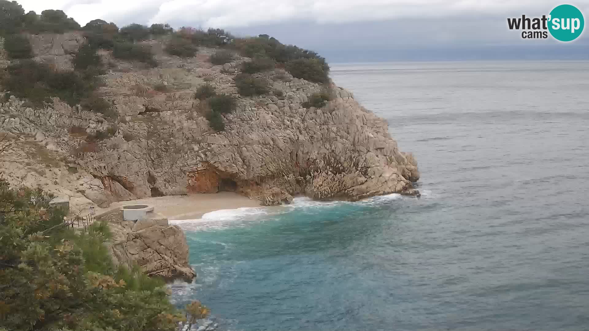 Webcam plage Brseč à Mošćenička Draga, Croatie