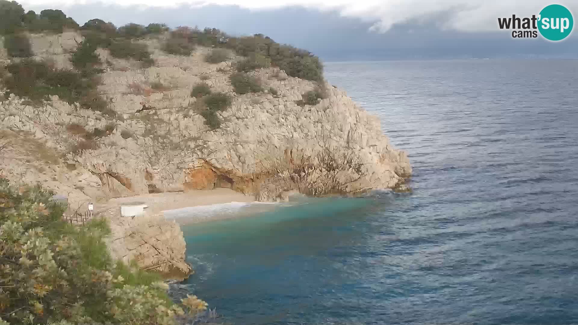 Cámara web de la playa de Brseč en Mošćenička Draga, Croacia