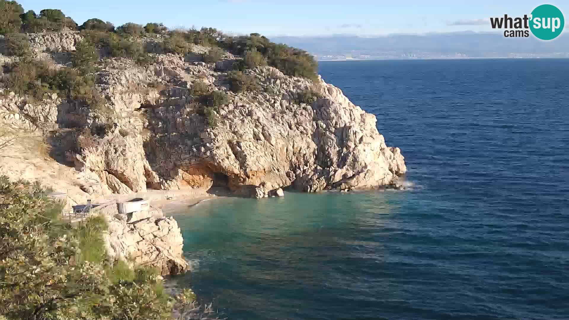 Cámara web de la playa de Brseč en Mošćenička Draga, Croacia