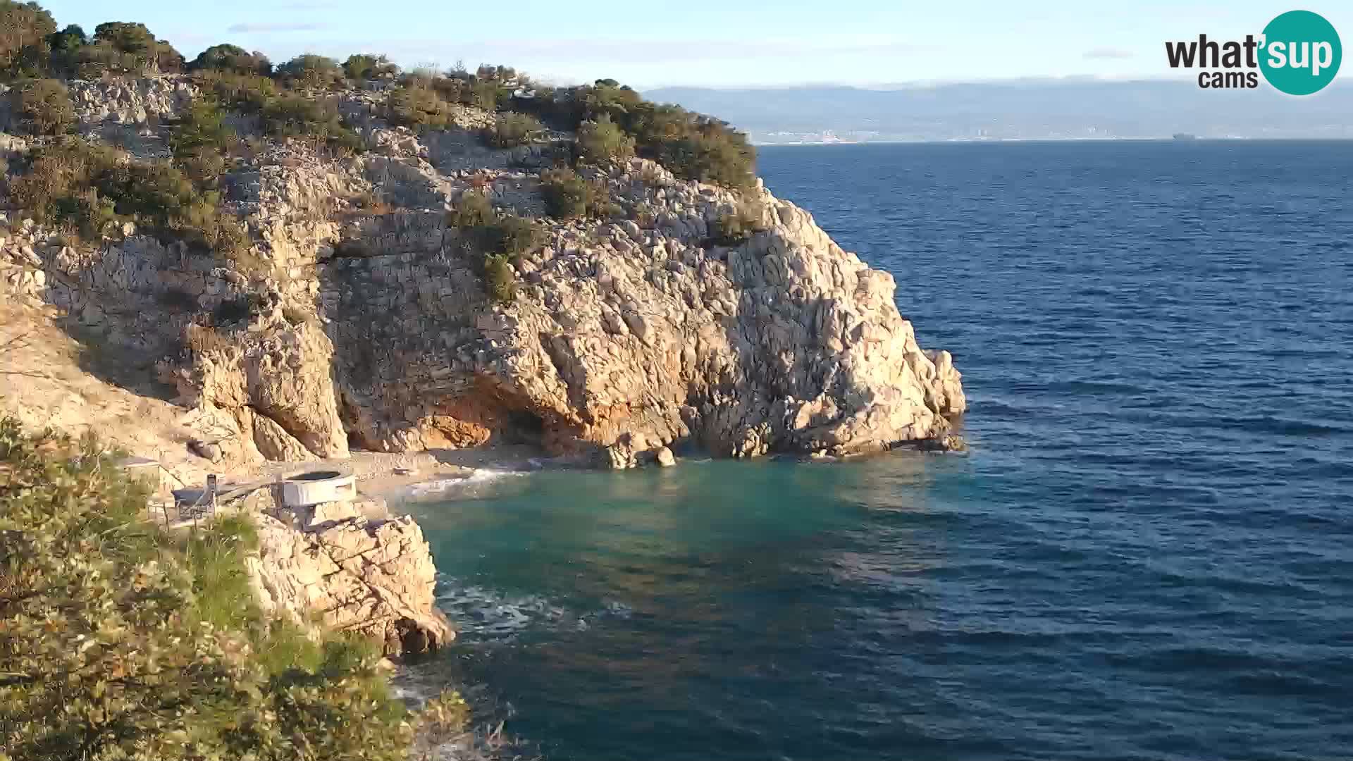 Webcam plage Brseč à Mošćenička Draga, Croatie