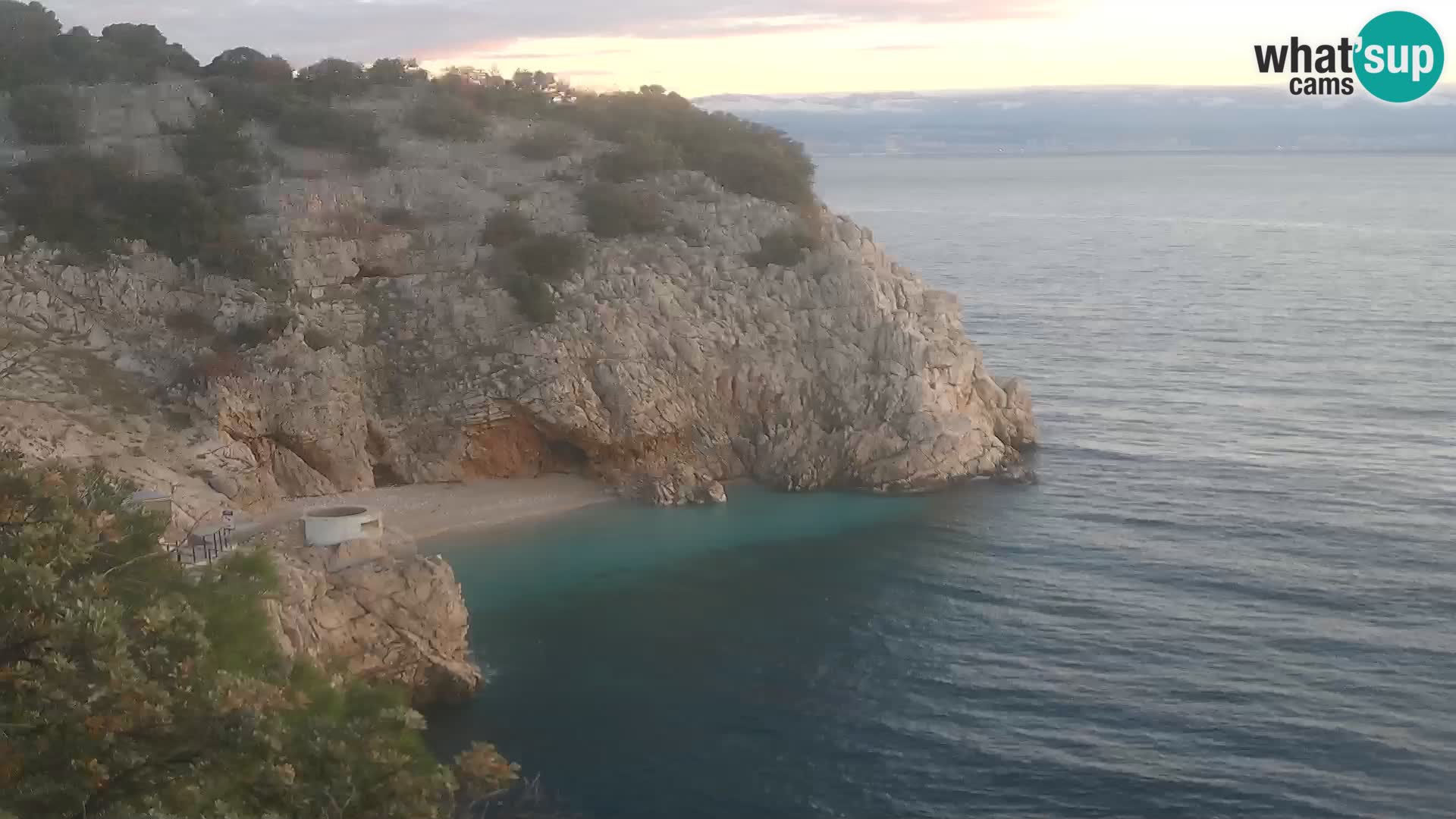 Cámara web de la playa de Brseč en Mošćenička Draga, Croacia