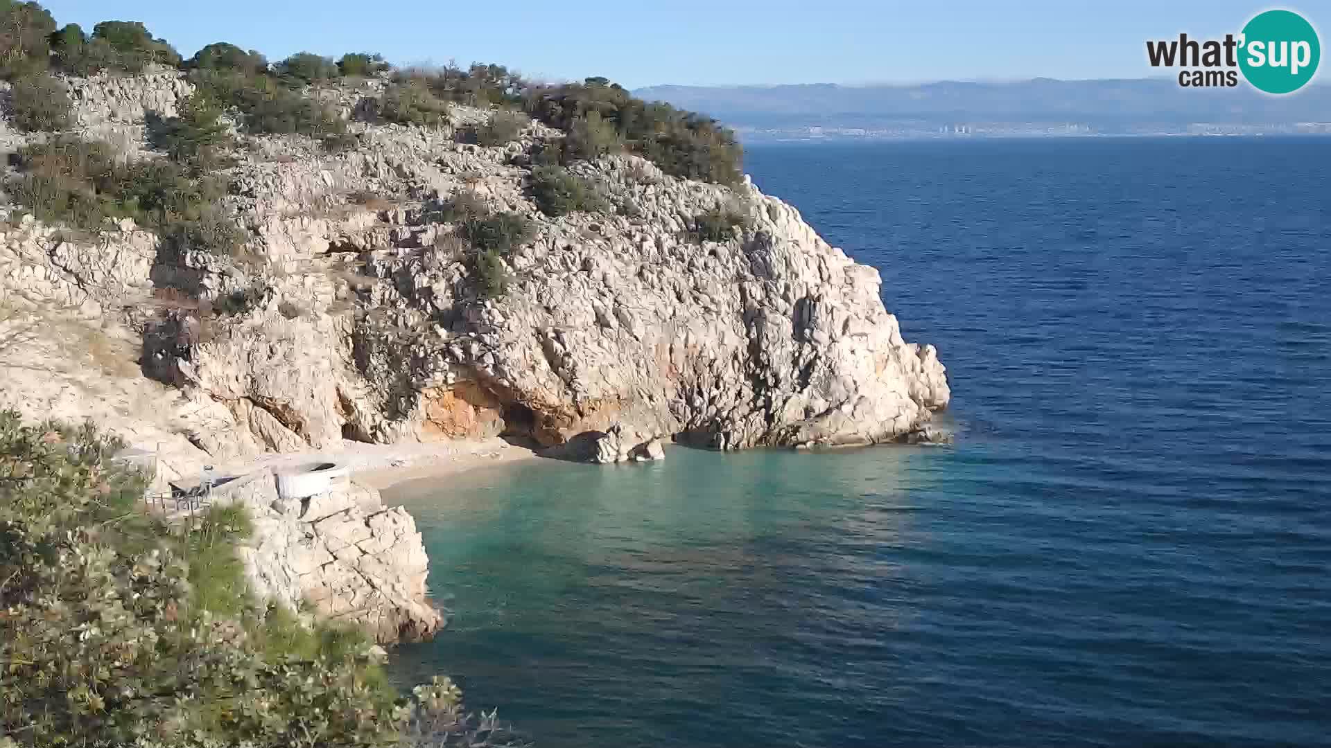 Cámara web de la playa de Brseč en Mošćenička Draga, Croacia