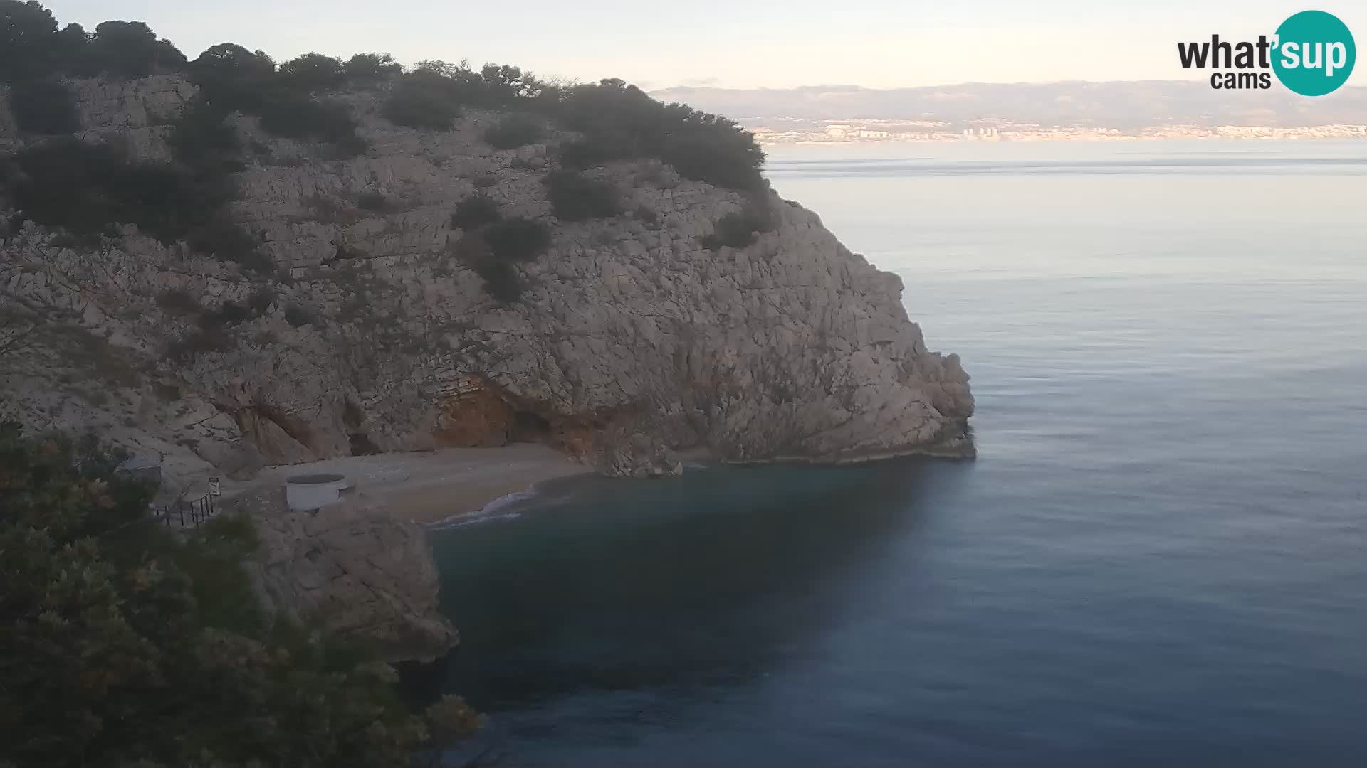 Webcam plage Brseč à Mošćenička Draga, Croatie