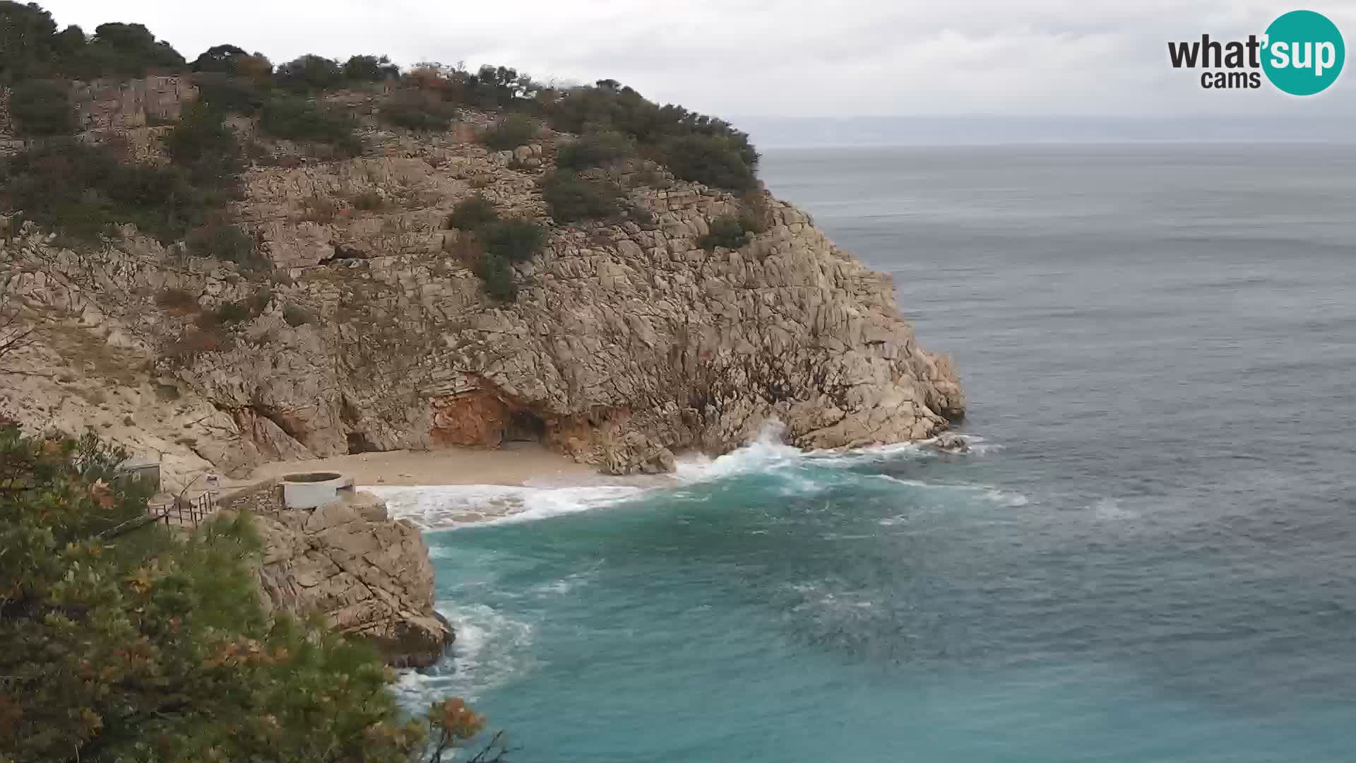 Cámara web de la playa de Brseč en Mošćenička Draga, Croacia