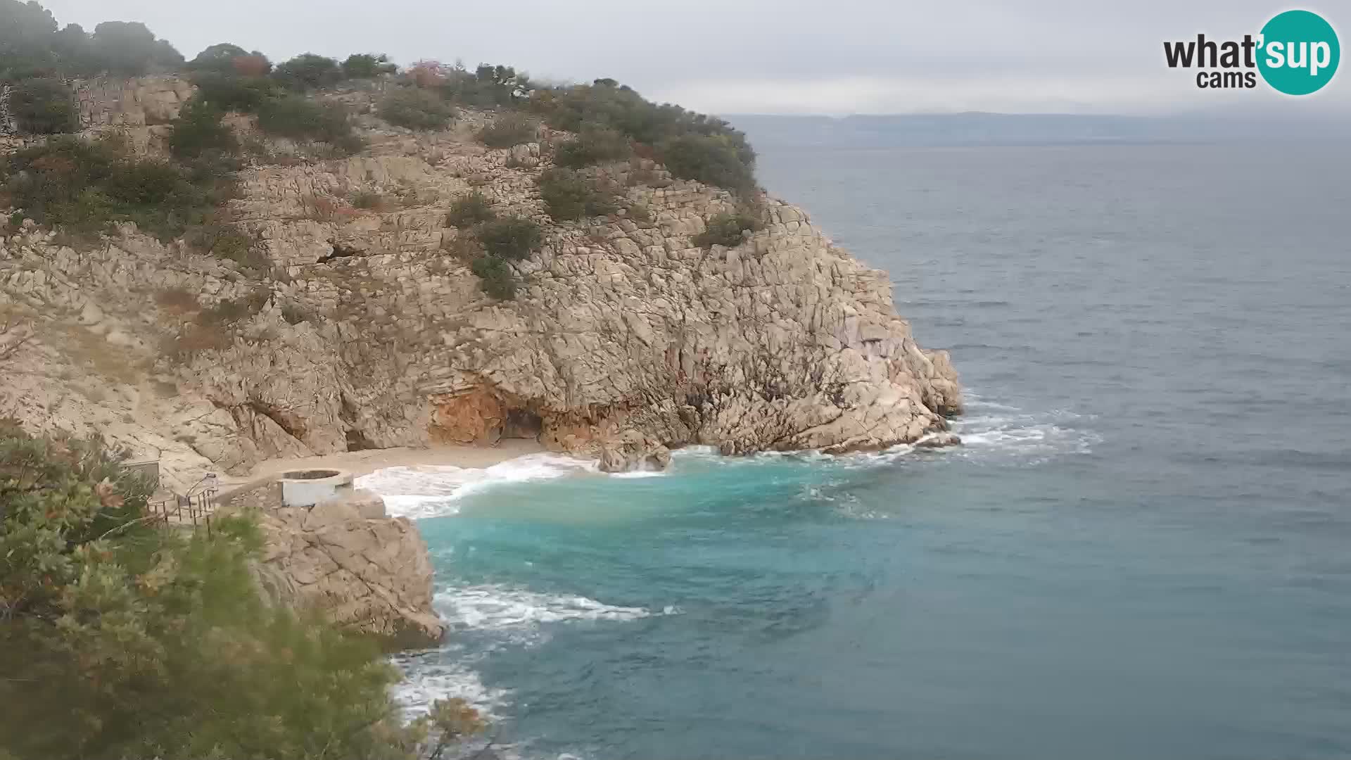 Cámara web de la playa de Brseč en Mošćenička Draga, Croacia