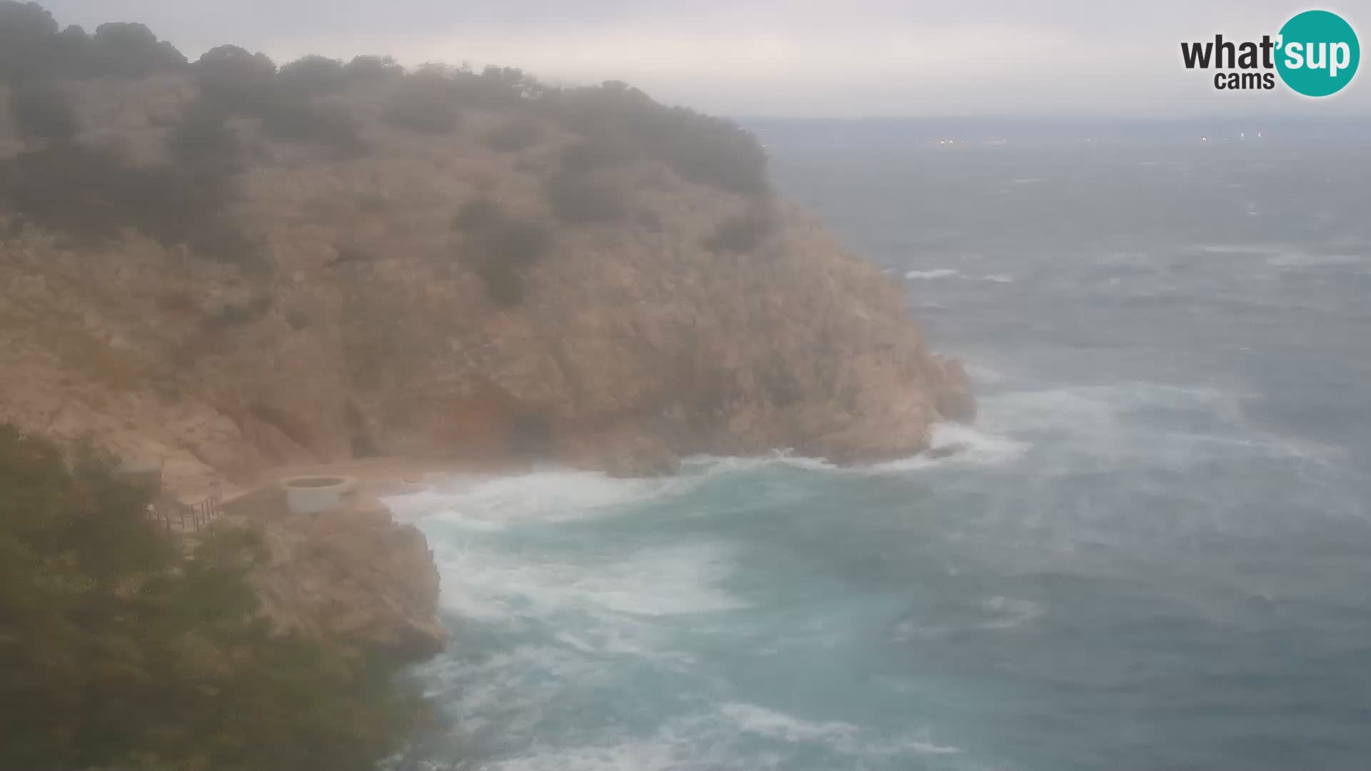 Webcam plage Brseč à Mošćenička Draga, Croatie
