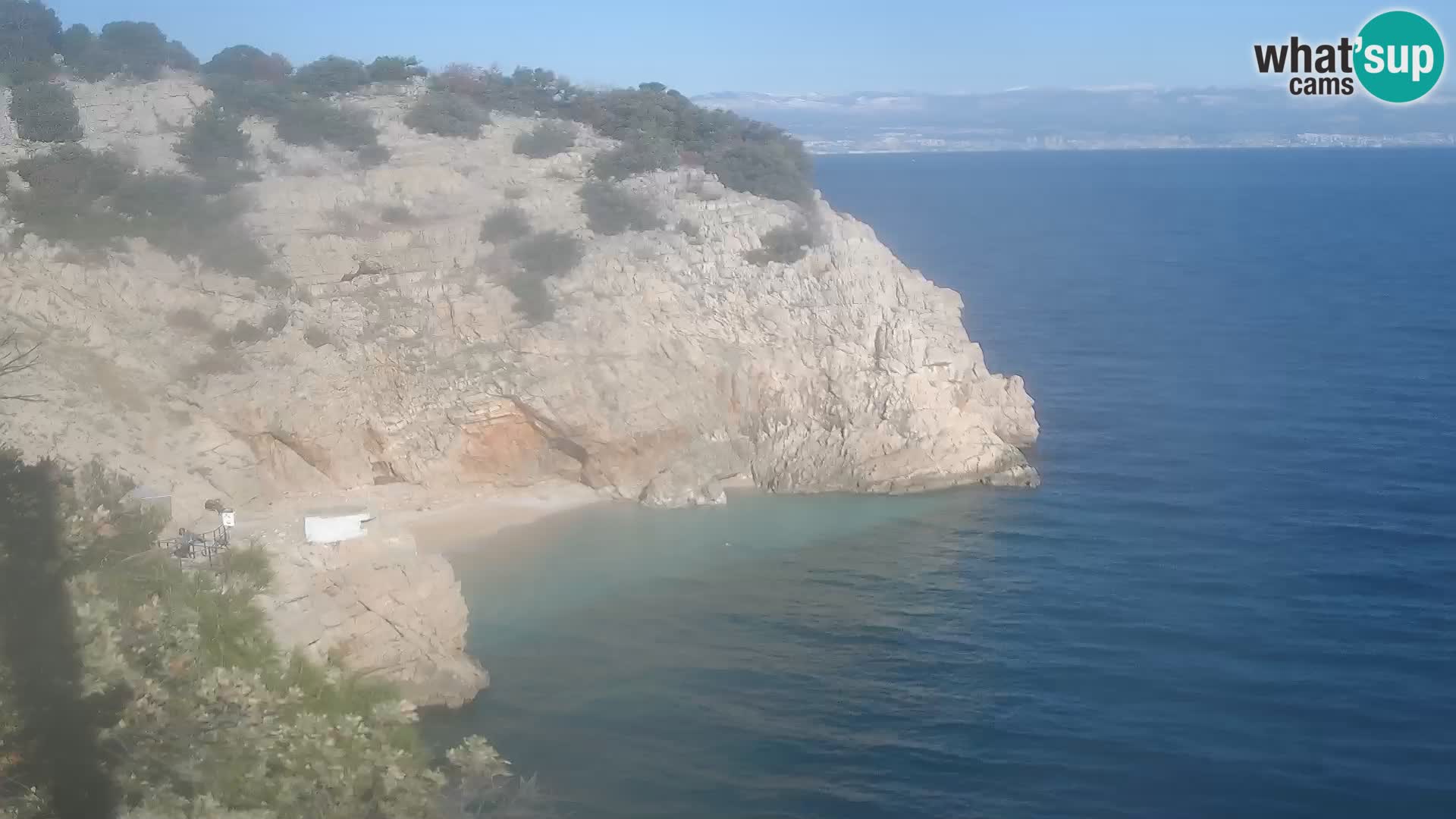 Cámara web de la playa de Brseč en Mošćenička Draga, Croacia