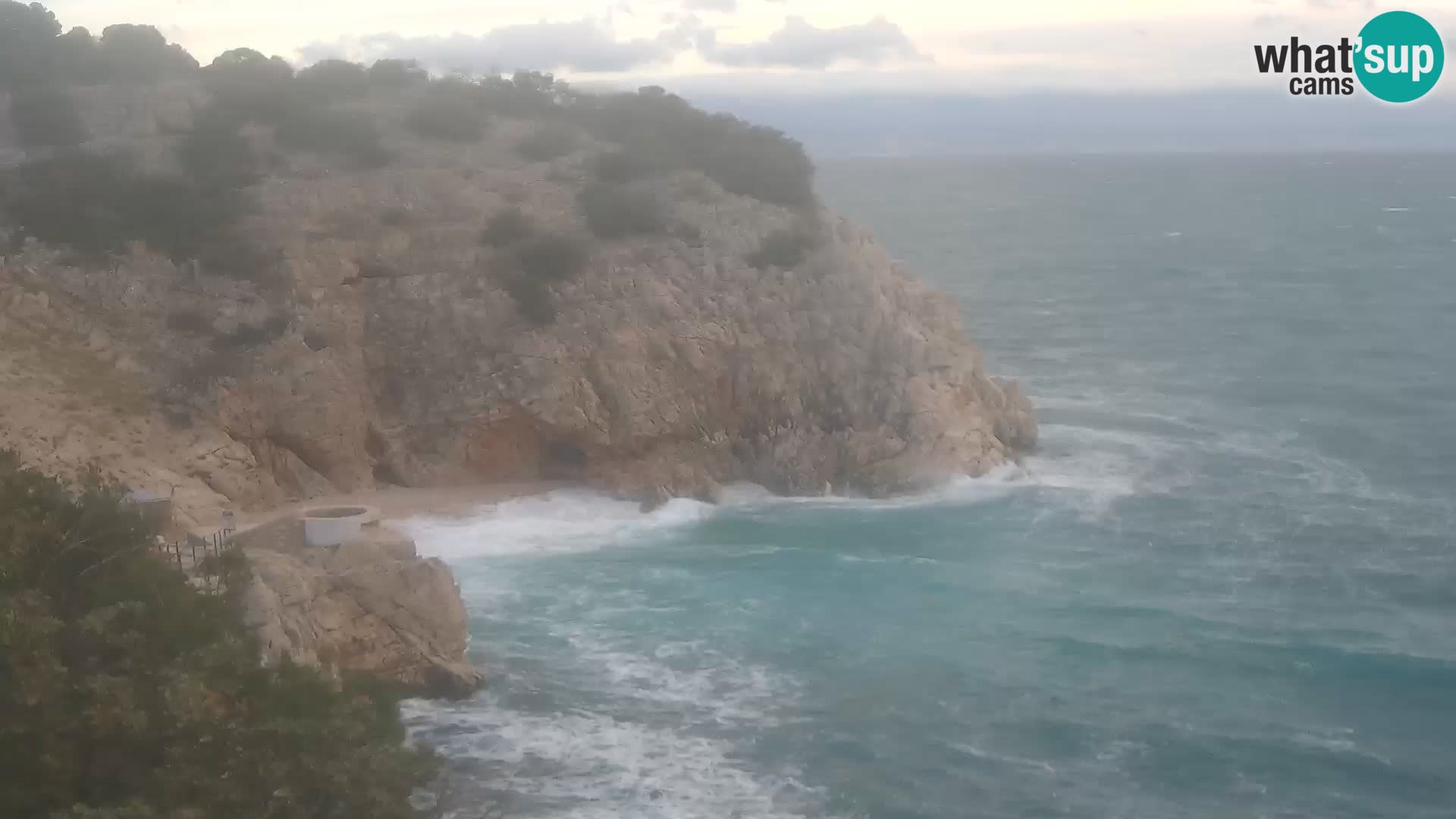 Cámara web de la playa de Brseč en Mošćenička Draga, Croacia