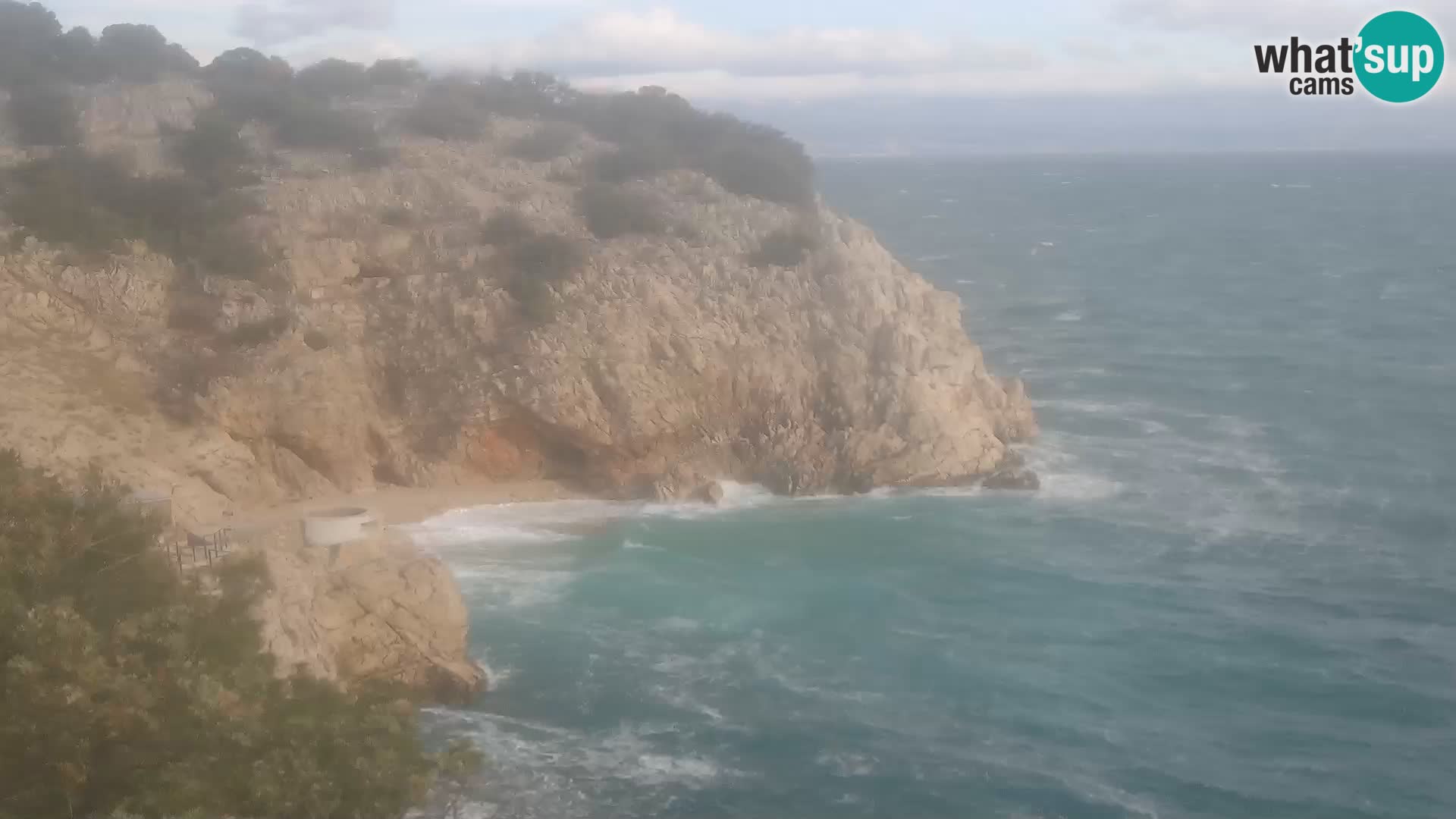 Spletna kamera Brseč plaža – Mošćenička Draga – Hrvaška