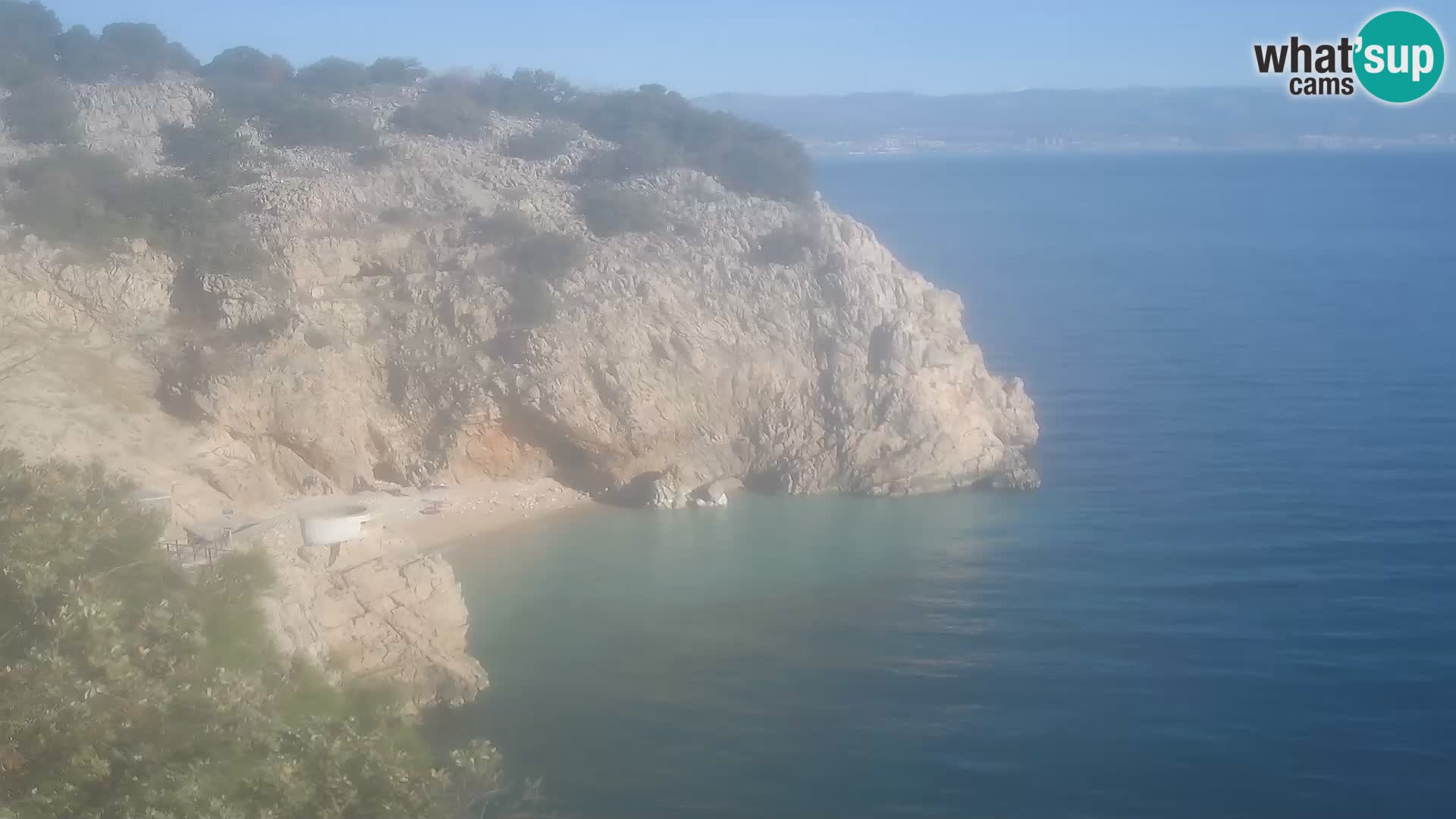 Webcam plage Brseč à Mošćenička Draga, Croatie
