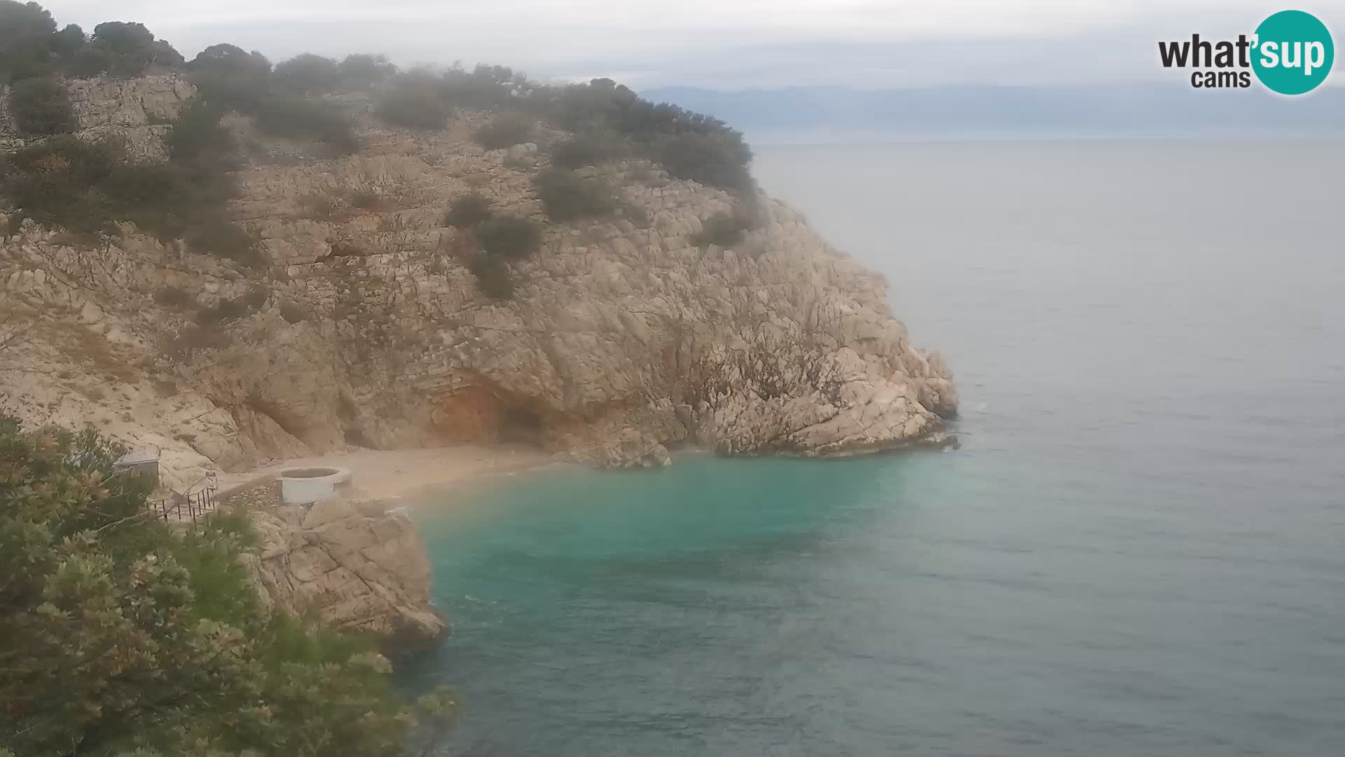 Spletna kamera Brseč plaža – Mošćenička Draga – Hrvaška