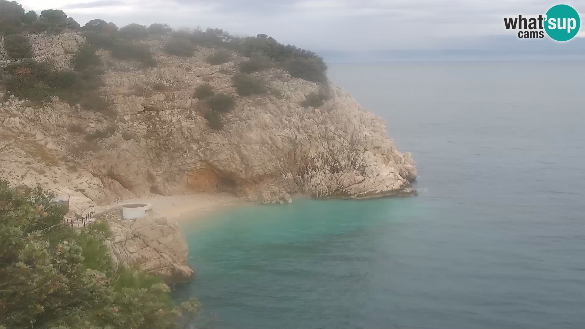 Spletna kamera Brseč plaža – Mošćenička Draga – Hrvaška