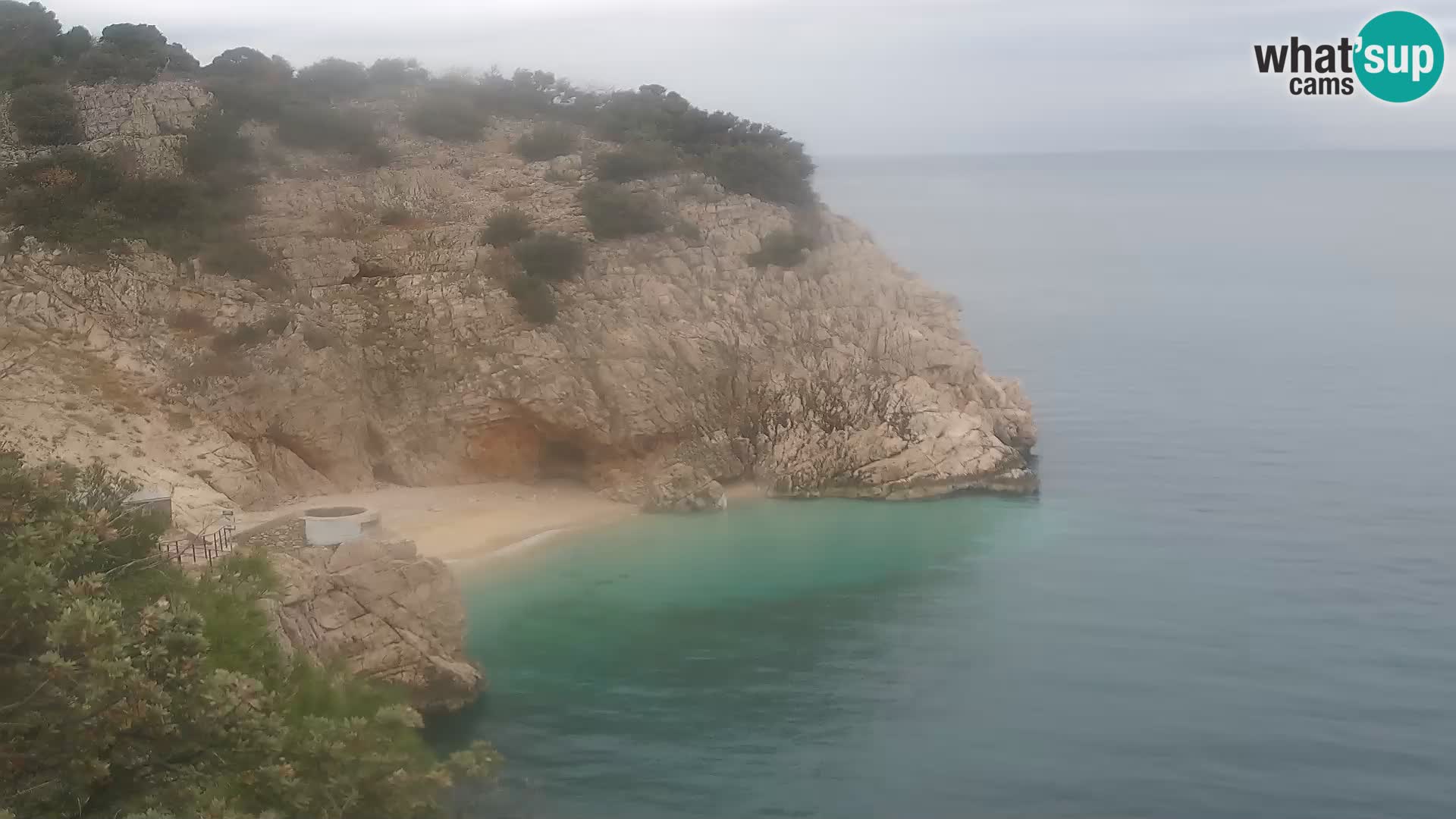 Spletna kamera Brseč plaža – Mošćenička Draga – Hrvaška