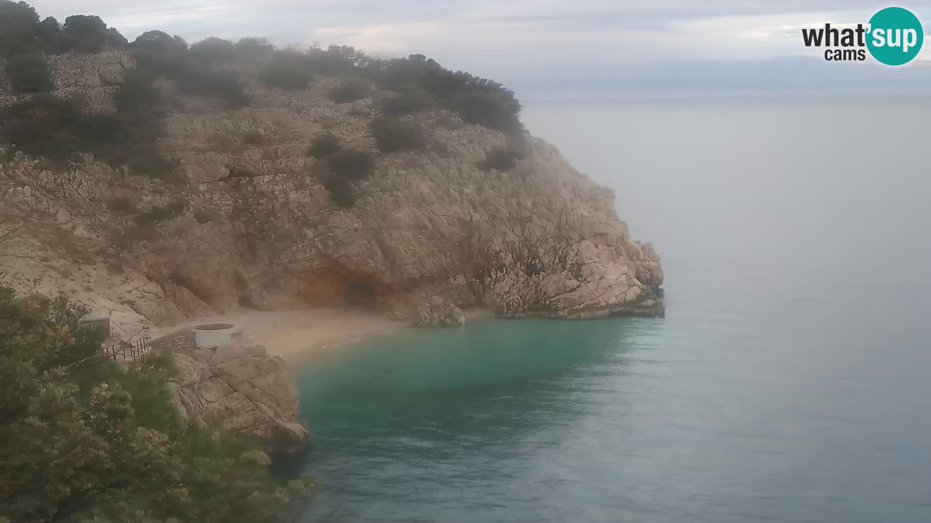 Spletna kamera Brseč plaža – Mošćenička Draga – Hrvaška