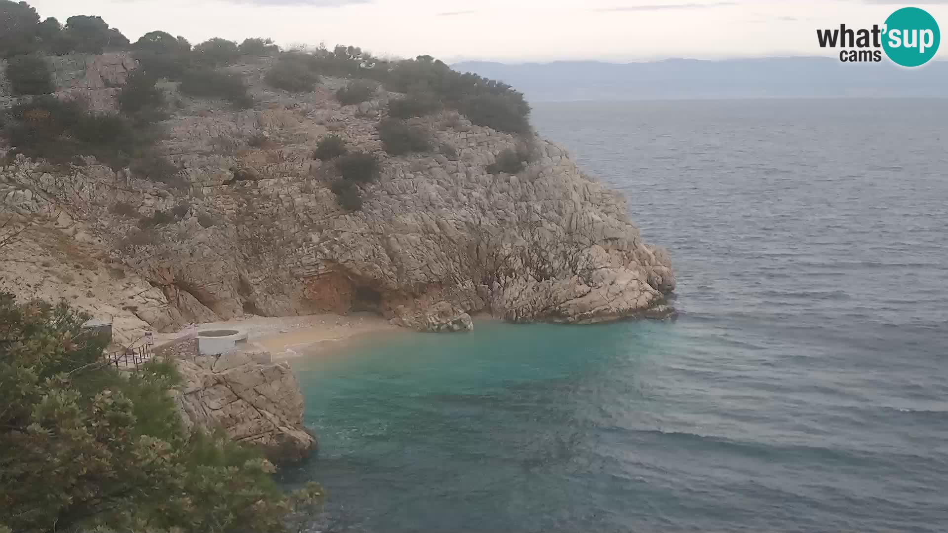 Webcam plage Brseč à Mošćenička Draga, Croatie