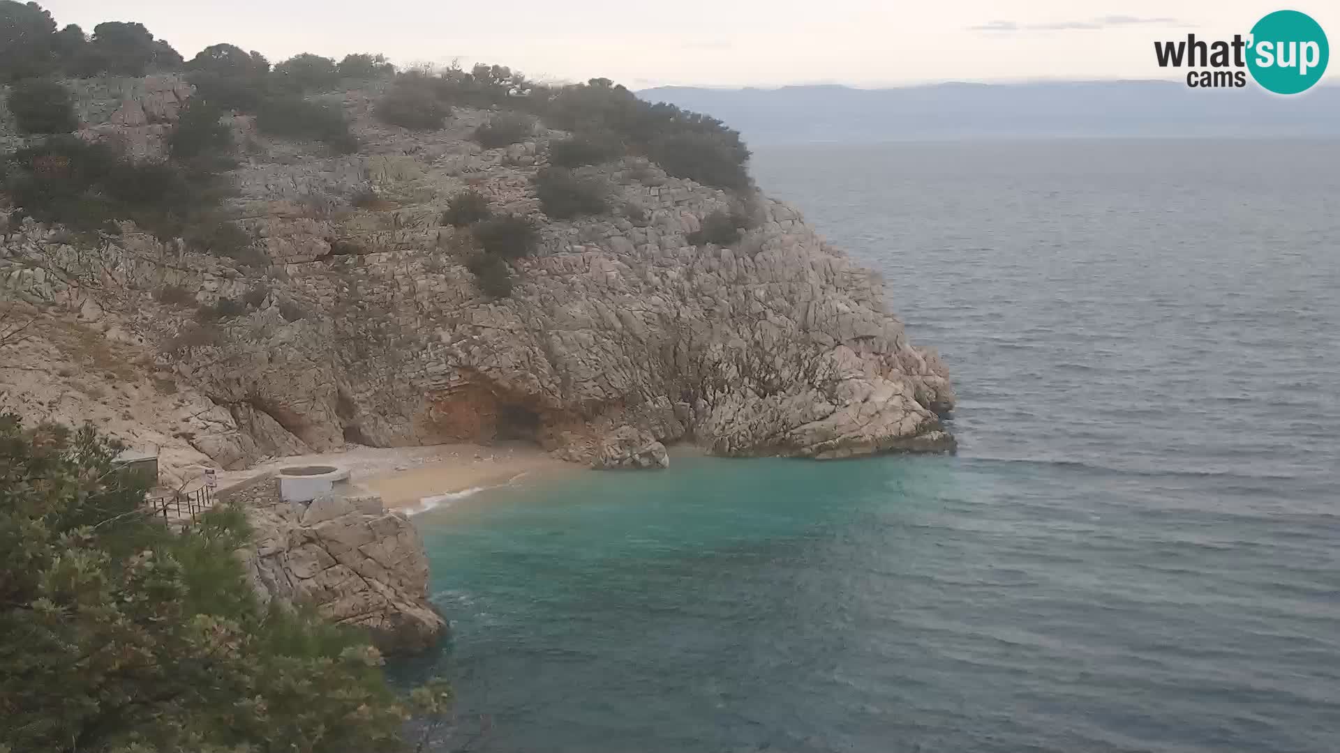 Webcam plage Brseč à Mošćenička Draga, Croatie