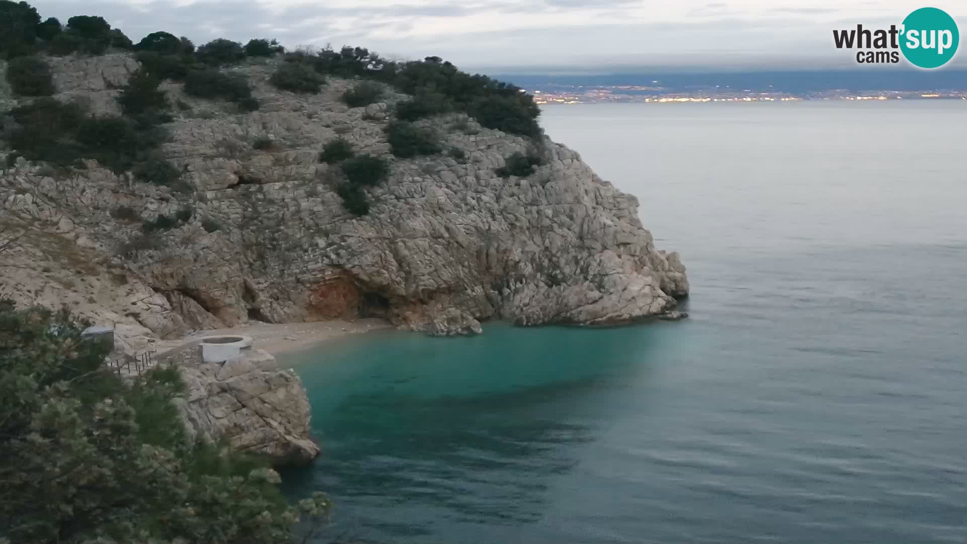 Webcam plage Brseč à Mošćenička Draga, Croatie