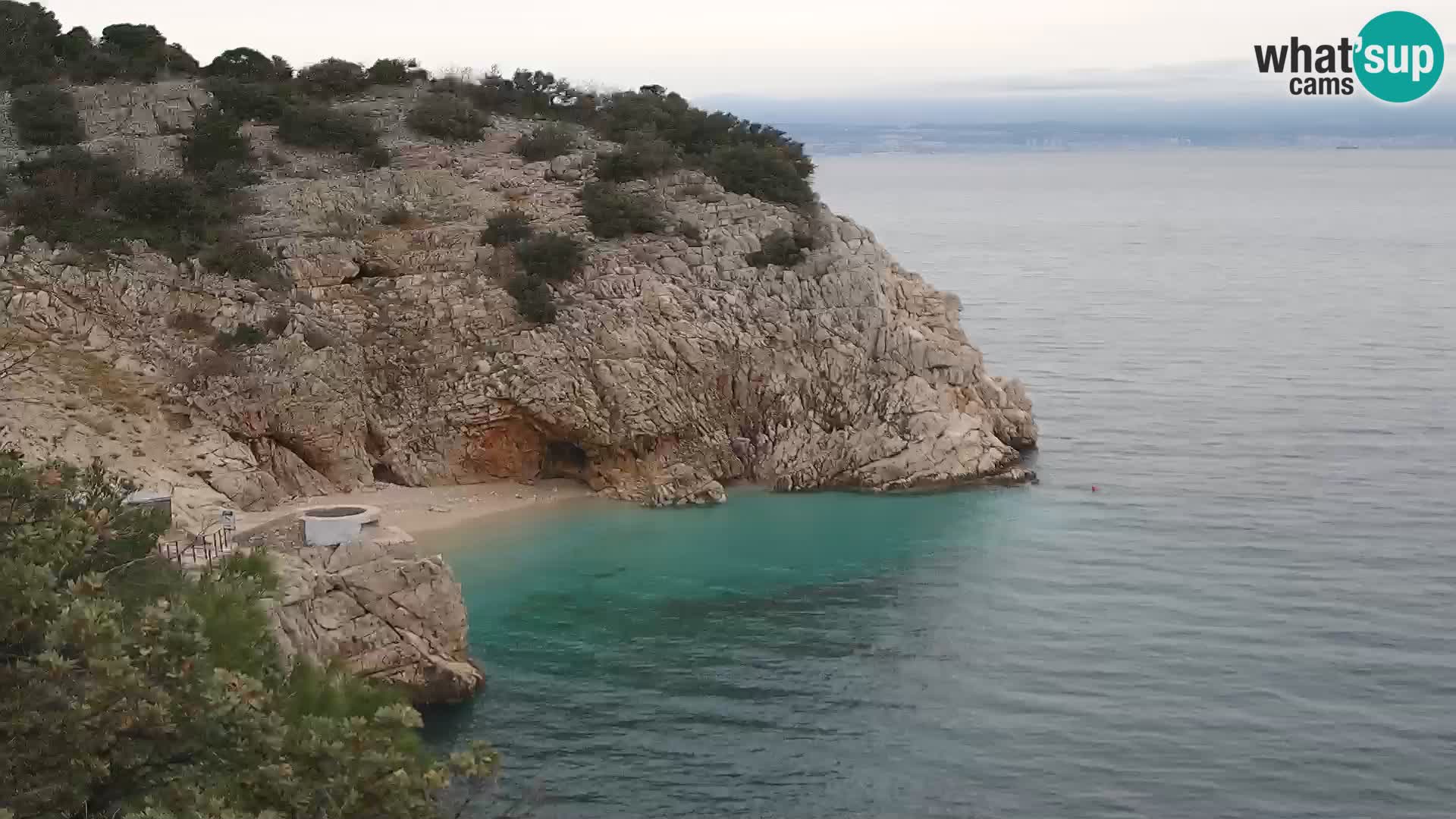 Webcam plage Brseč à Mošćenička Draga, Croatie