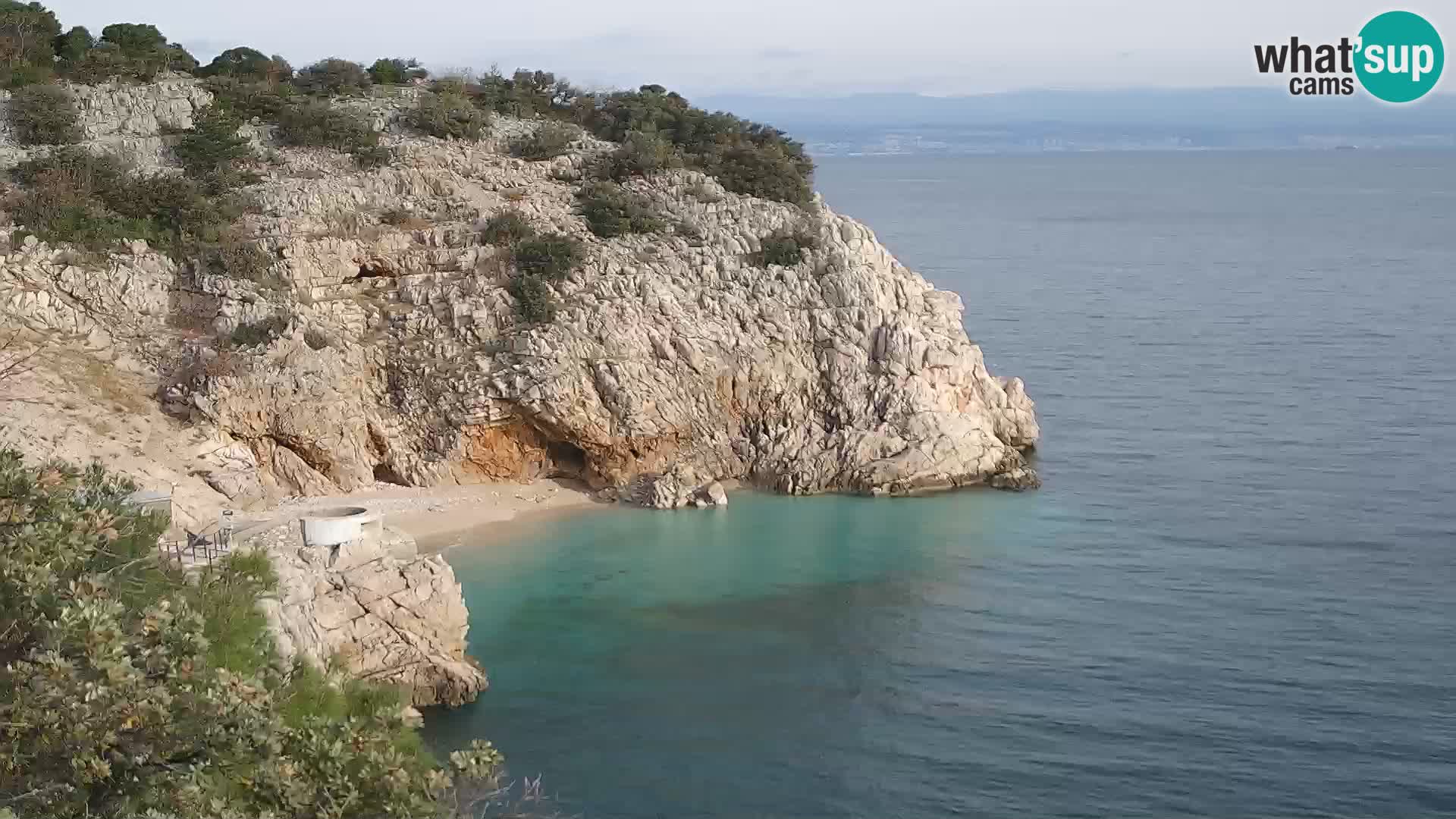 Cámara web de la playa de Brseč en Mošćenička Draga, Croacia