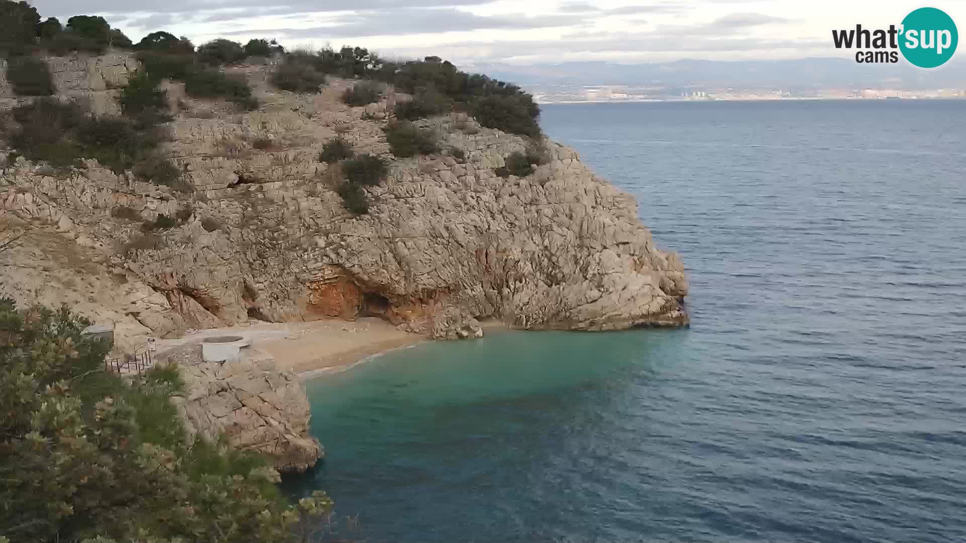 Spletna kamera Brseč plaža – Mošćenička Draga – Hrvaška