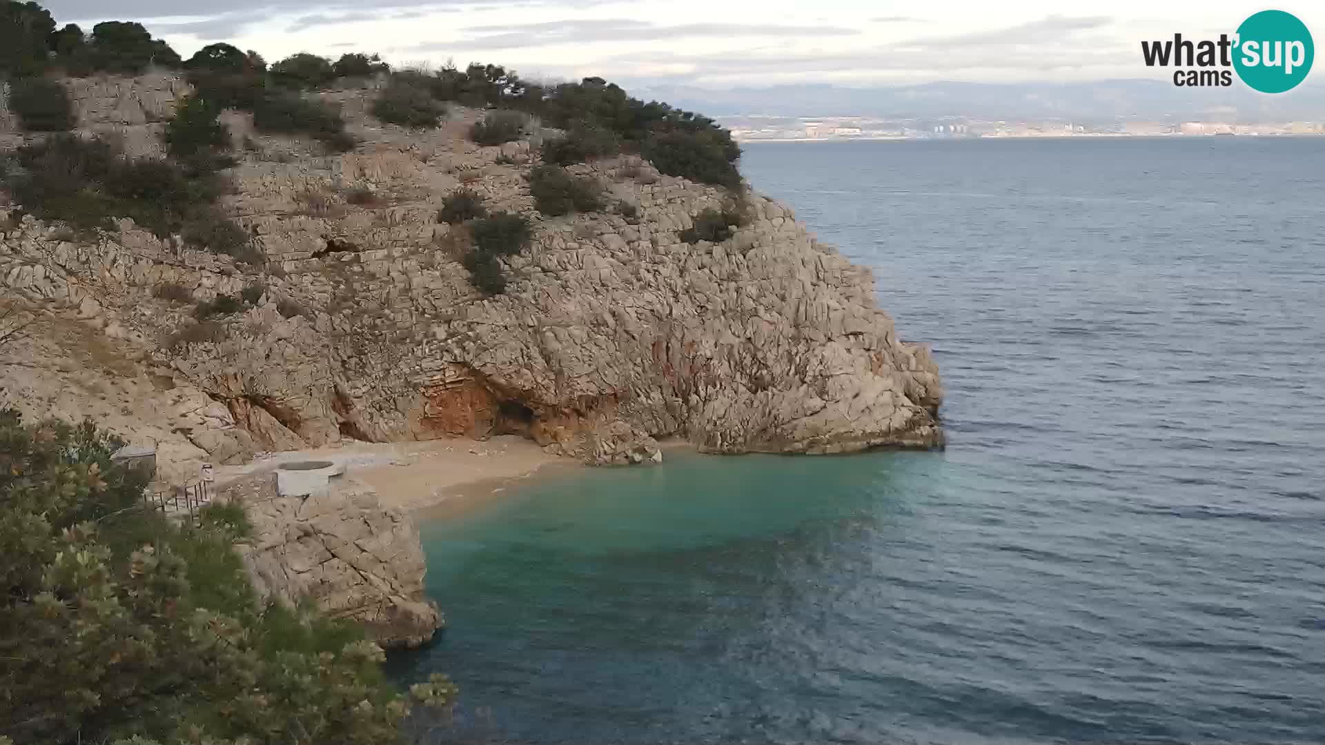 Webcam plage Brseč à Mošćenička Draga, Croatie