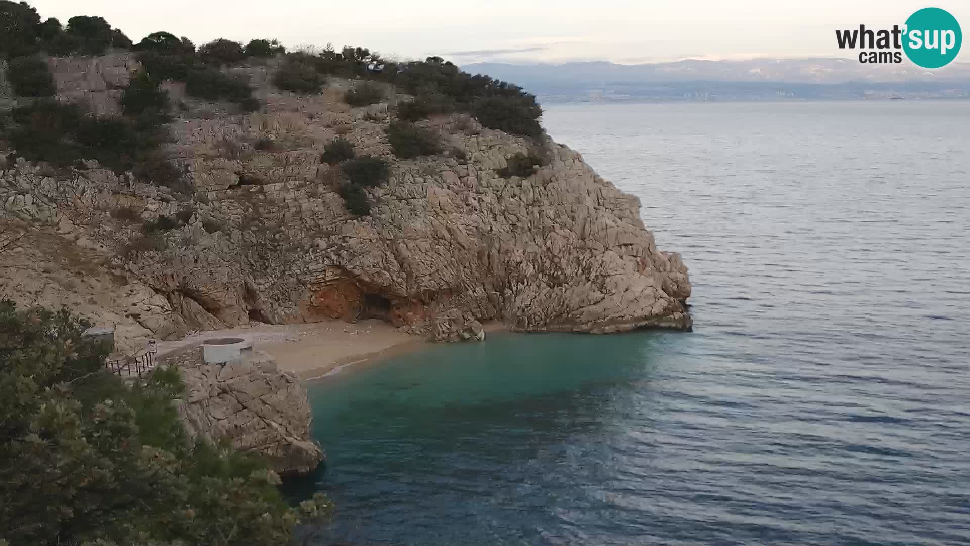 Webcam plage Brseč à Mošćenička Draga, Croatie