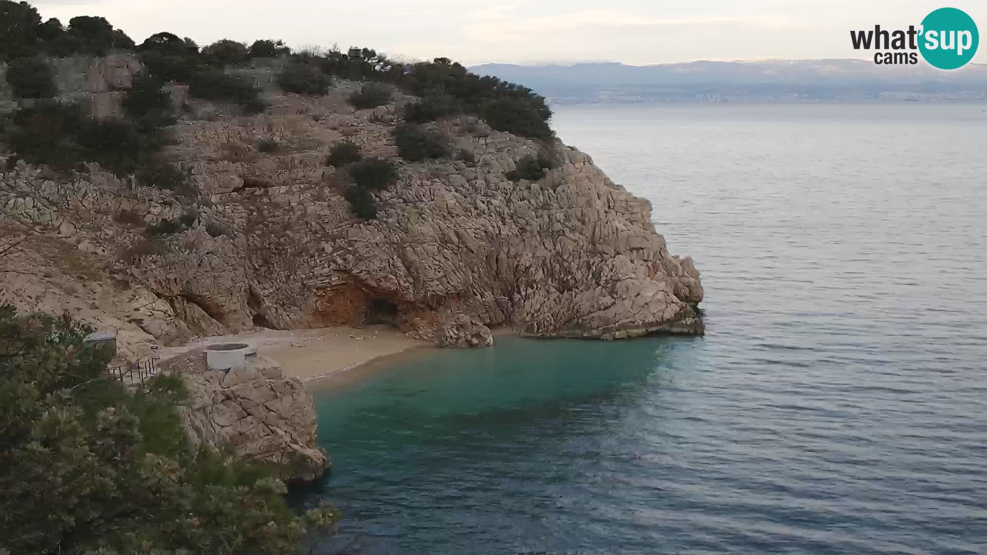 Cámara web de la playa de Brseč en Mošćenička Draga, Croacia