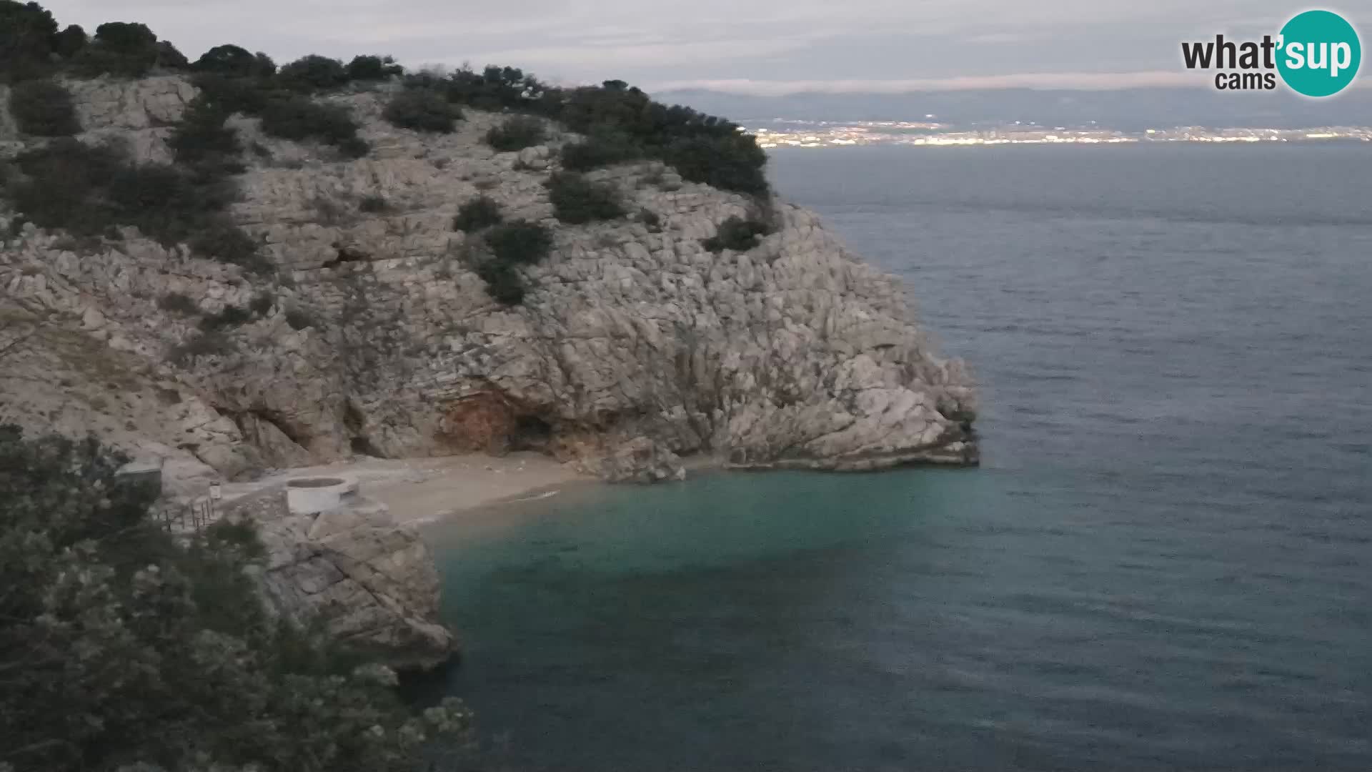 Webcam plage Brseč à Mošćenička Draga, Croatie