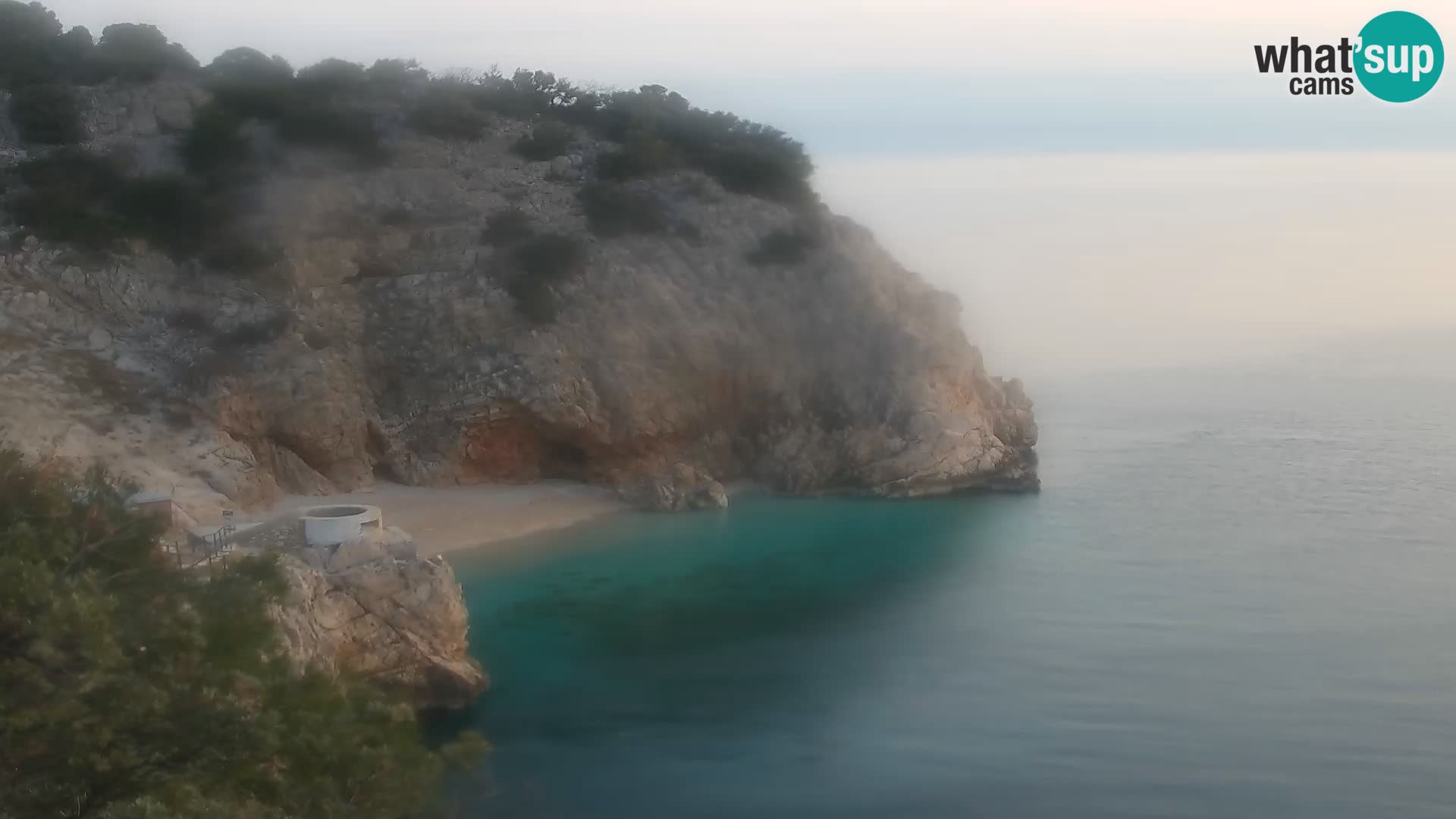 Webcam plage Brseč à Mošćenička Draga, Croatie