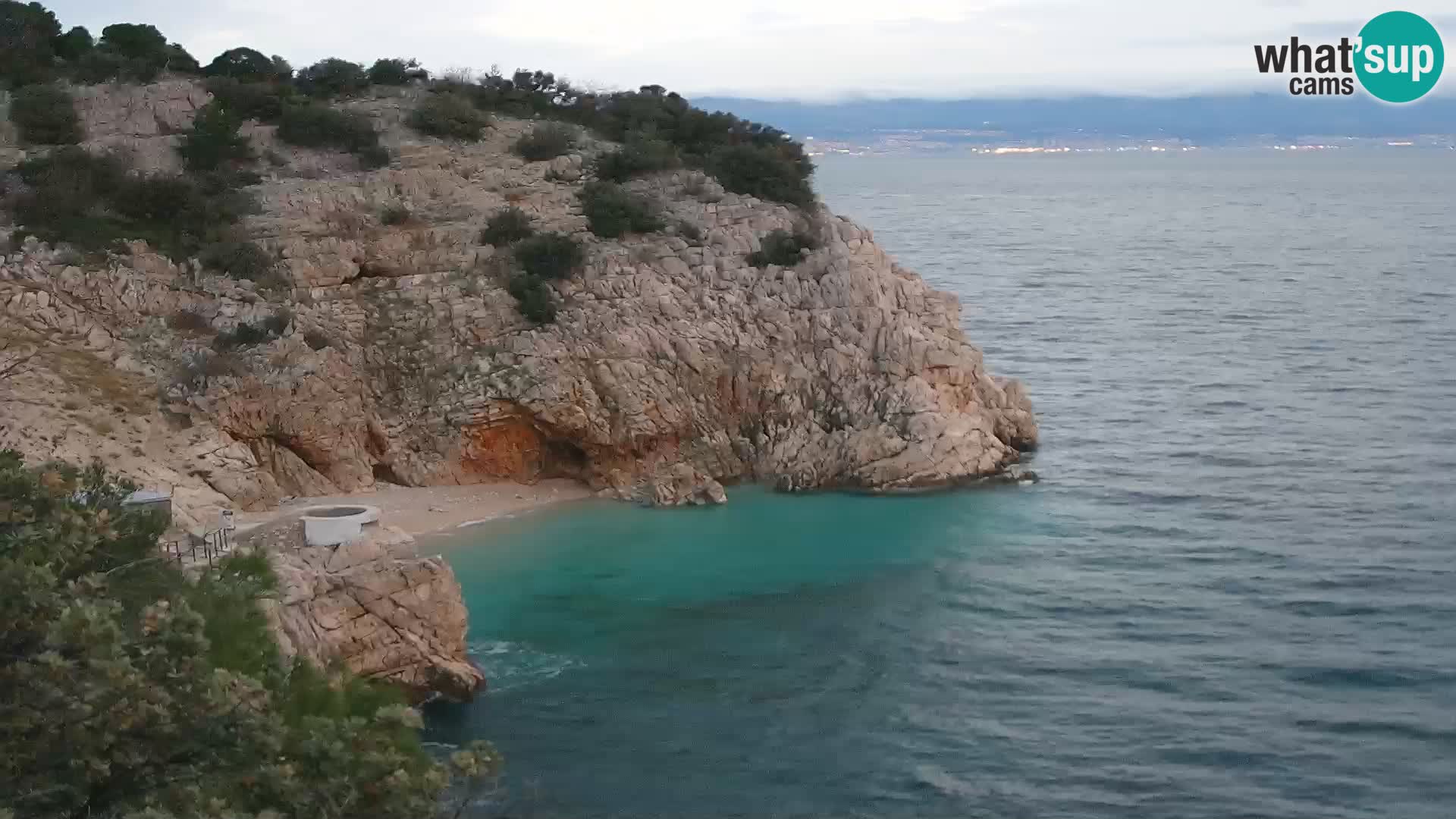 Cámara web de la playa de Brseč en Mošćenička Draga, Croacia