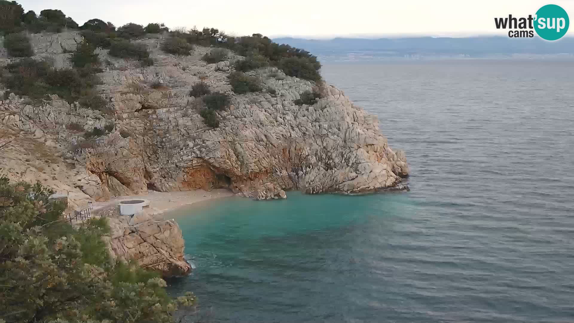 Cámara web de la playa de Brseč en Mošćenička Draga, Croacia