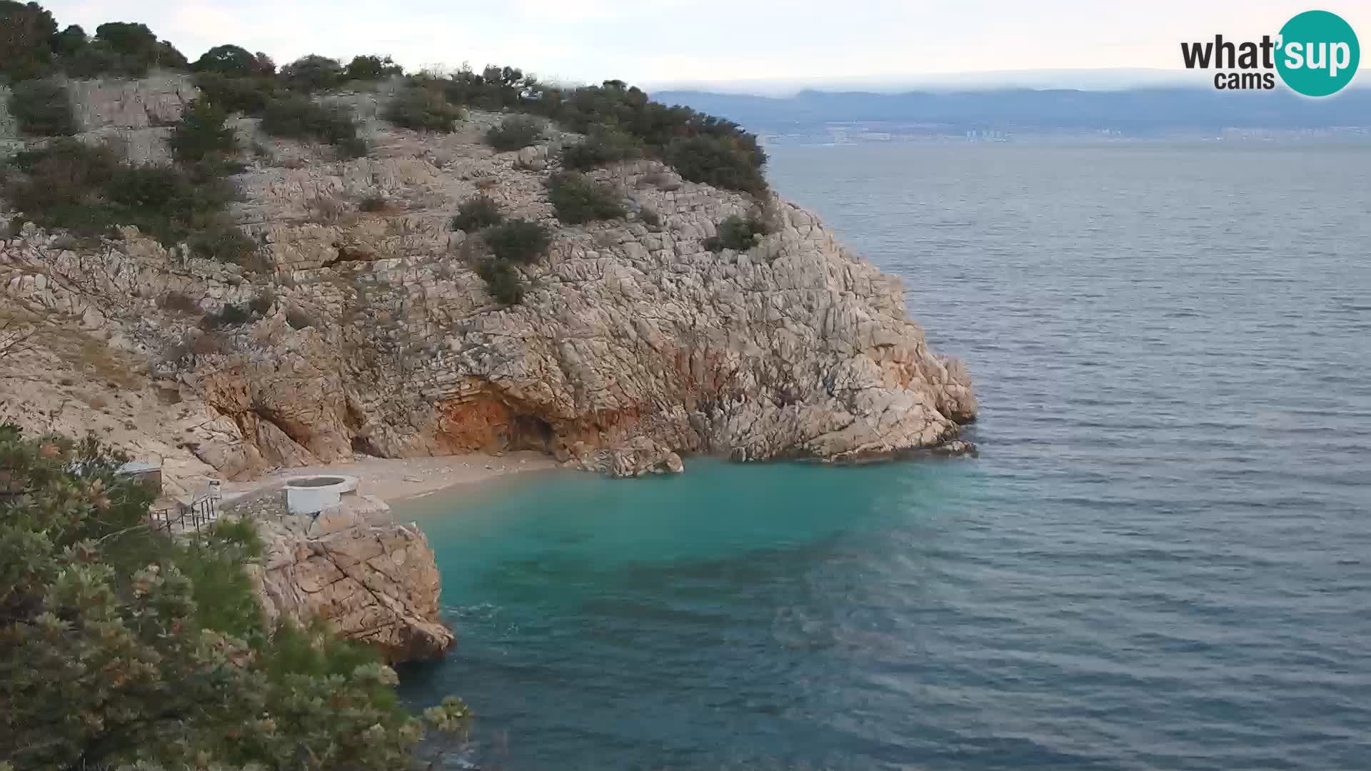 Webcam plage Brseč à Mošćenička Draga, Croatie