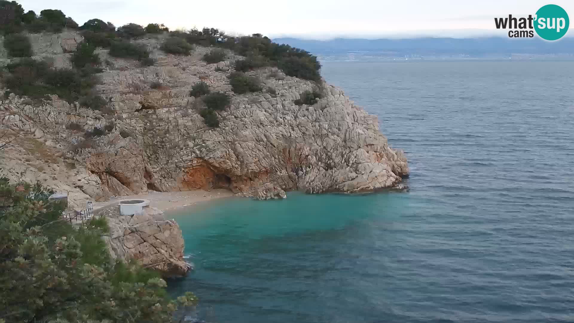 Webcam plage Brseč à Mošćenička Draga, Croatie