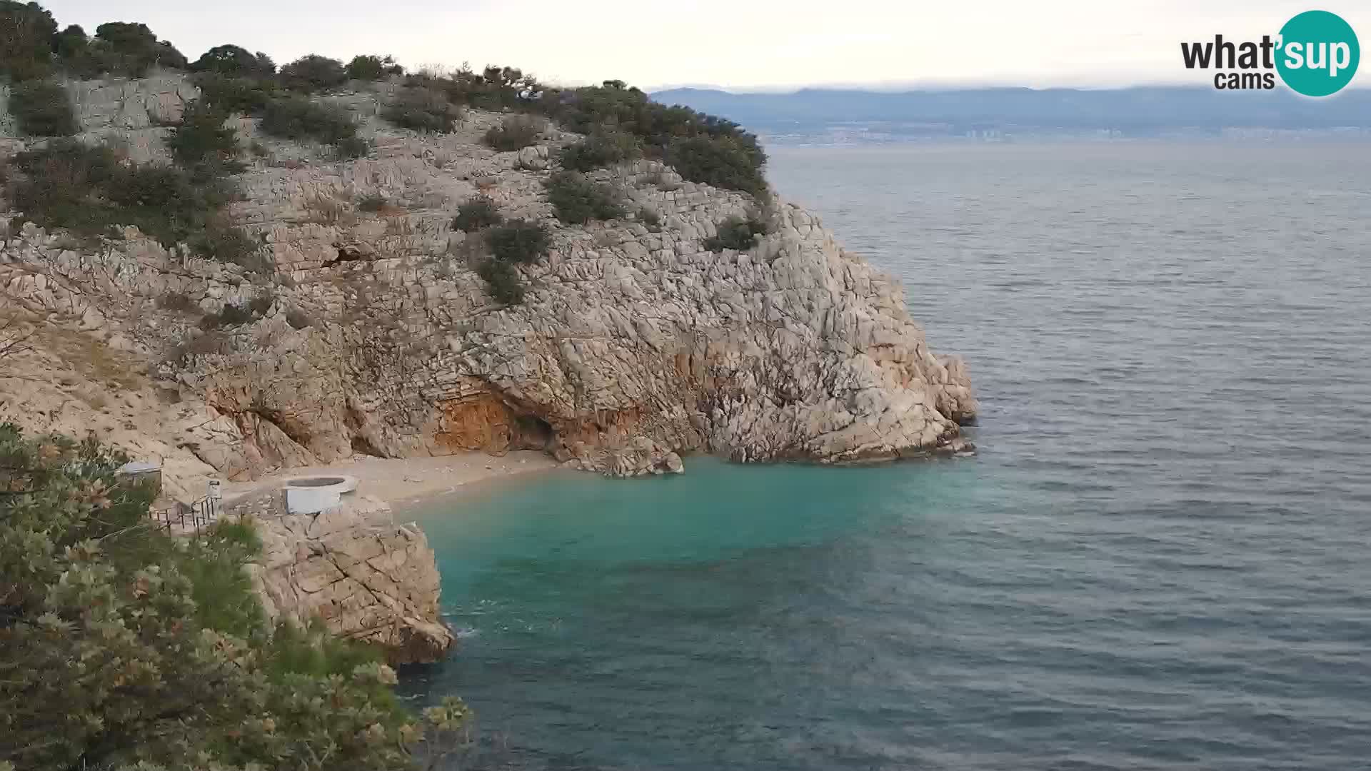 Cámara web de la playa de Brseč en Mošćenička Draga, Croacia