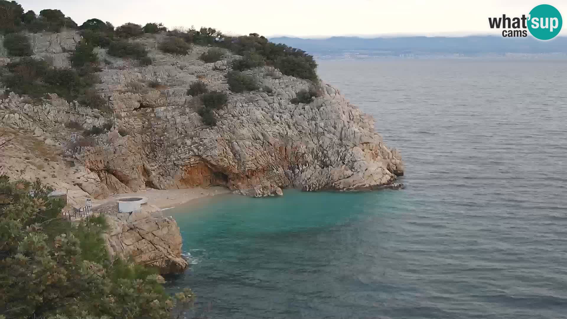 Cámara web de la playa de Brseč en Mošćenička Draga, Croacia