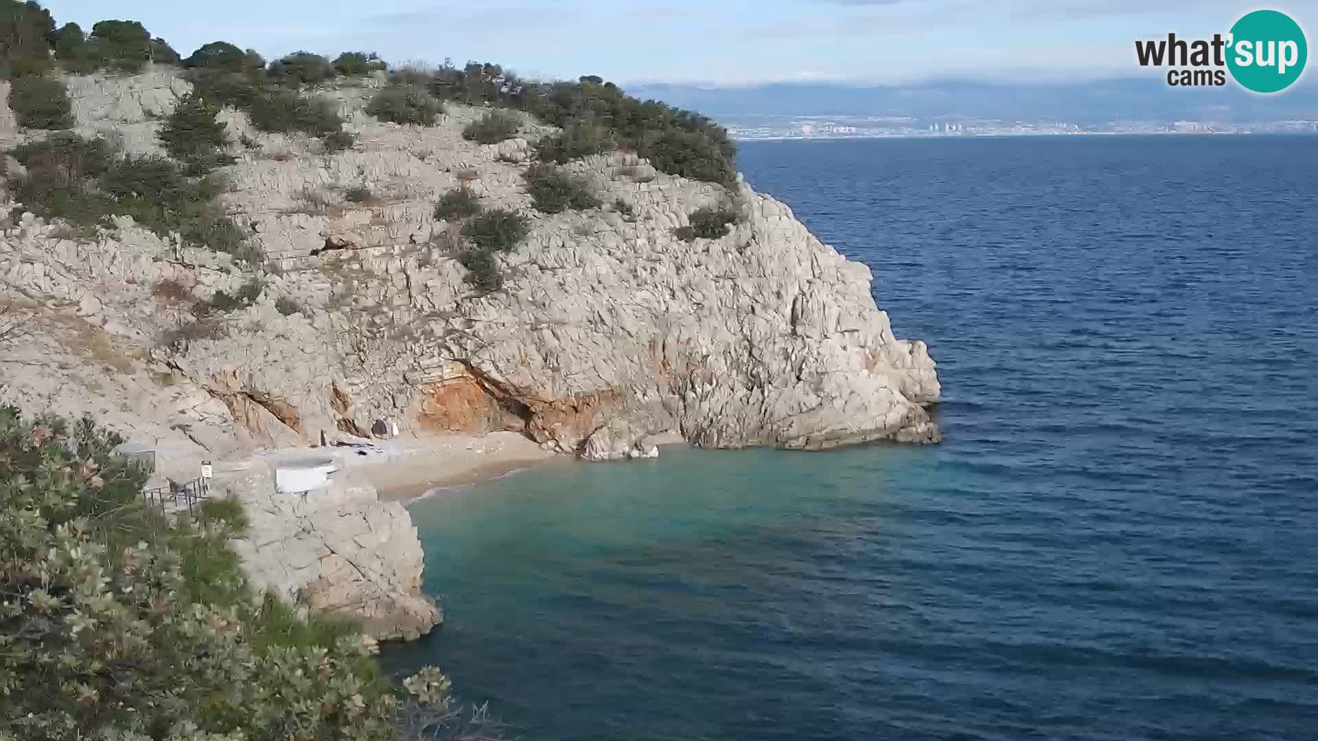 Webcam plage Brseč à Mošćenička Draga, Croatie