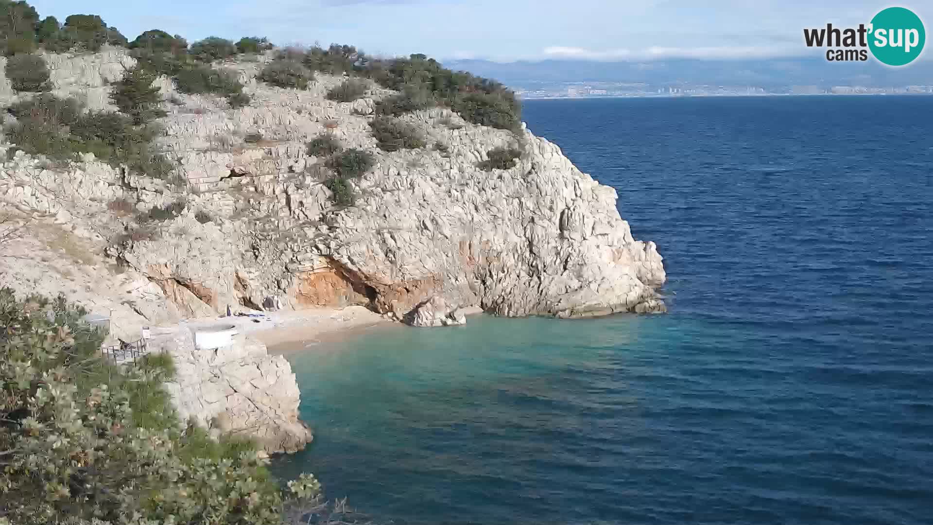 Webcam plage Brseč à Mošćenička Draga, Croatie