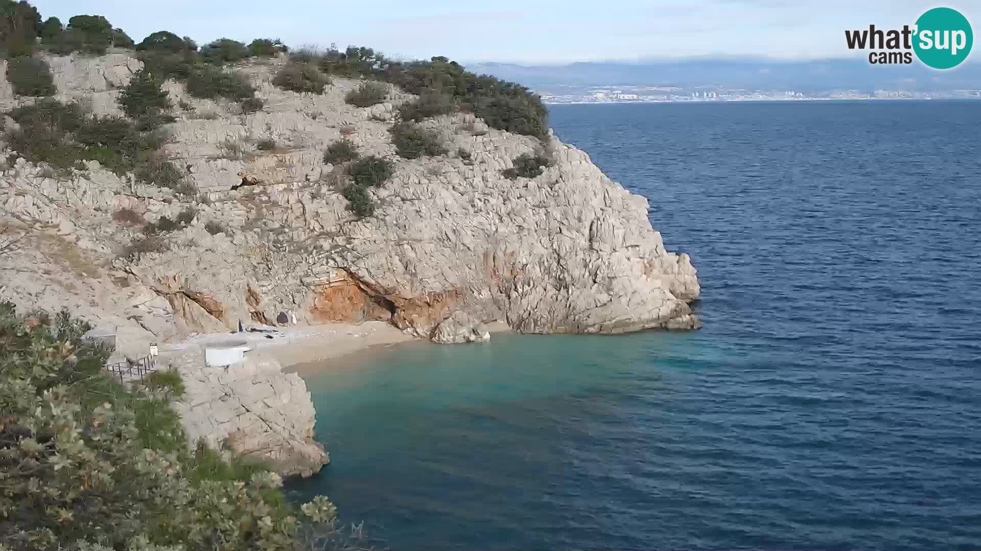 Cámara web de la playa de Brseč en Mošćenička Draga, Croacia