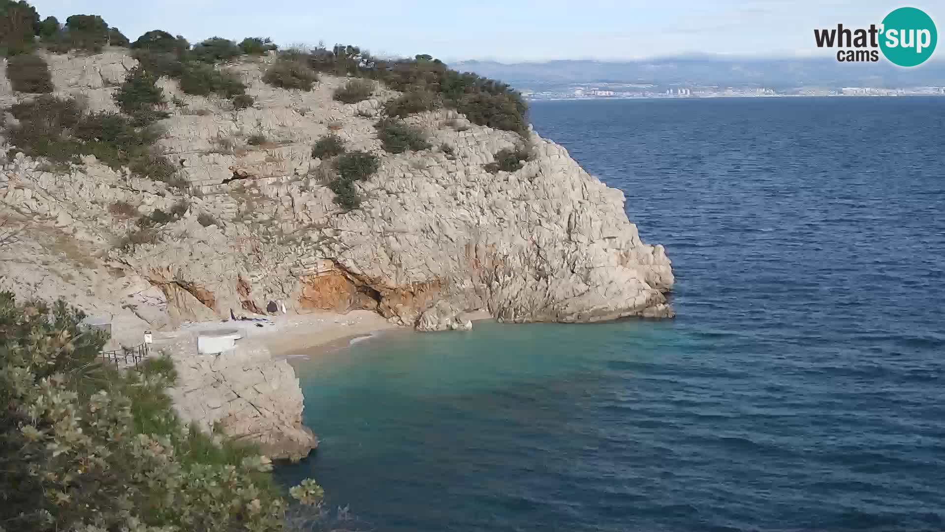Cámara web de la playa de Brseč en Mošćenička Draga, Croacia