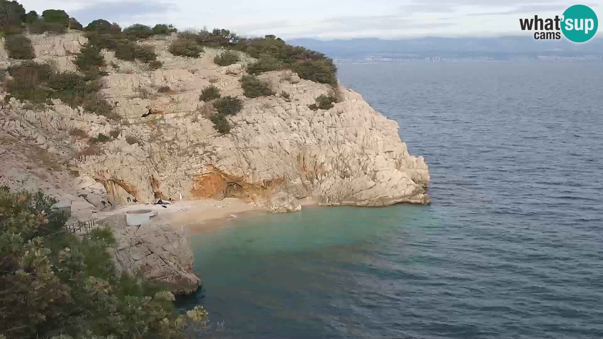 Cámara web de la playa de Brseč en Mošćenička Draga, Croacia