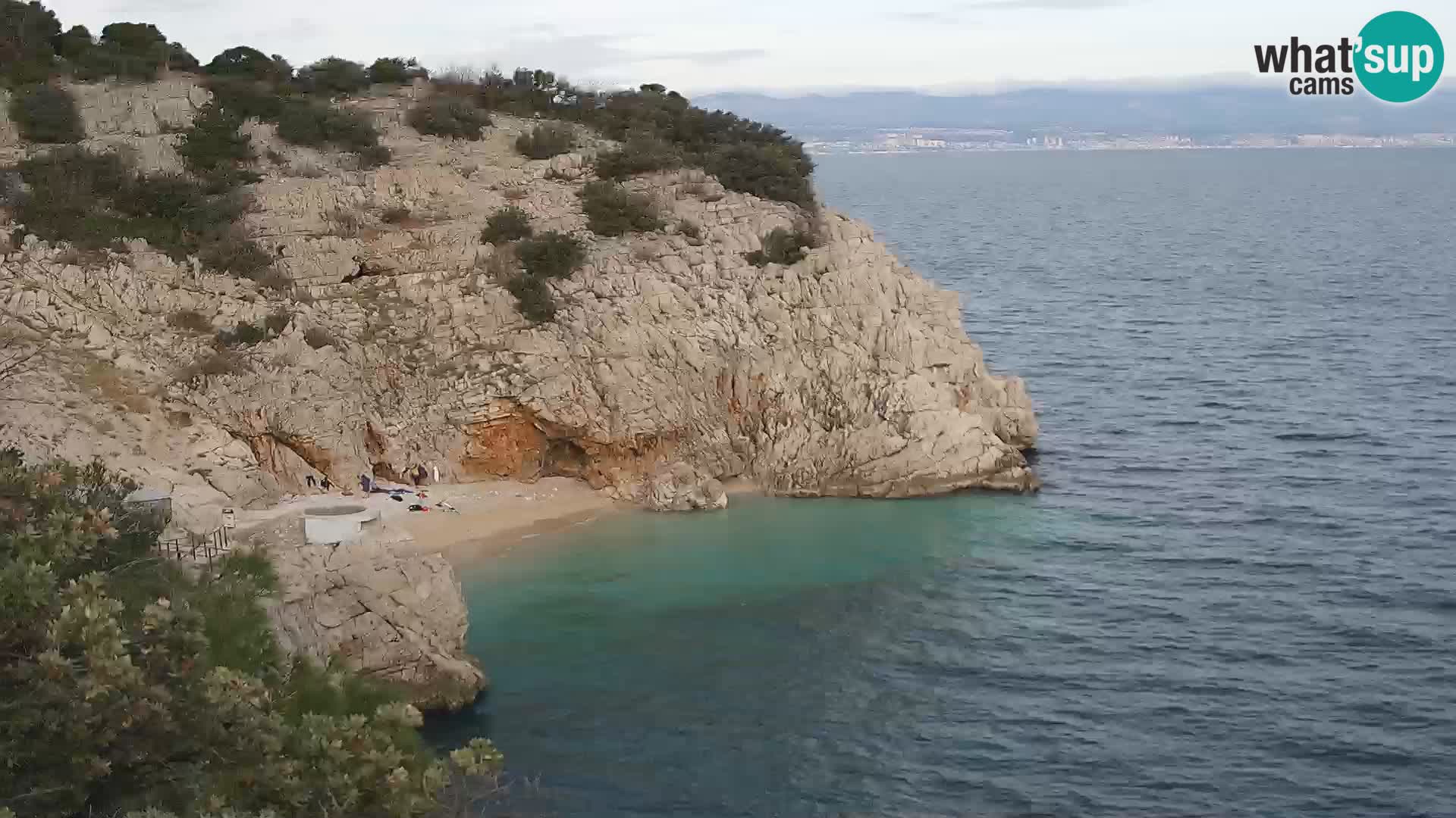 Cámara web de la playa de Brseč en Mošćenička Draga, Croacia
