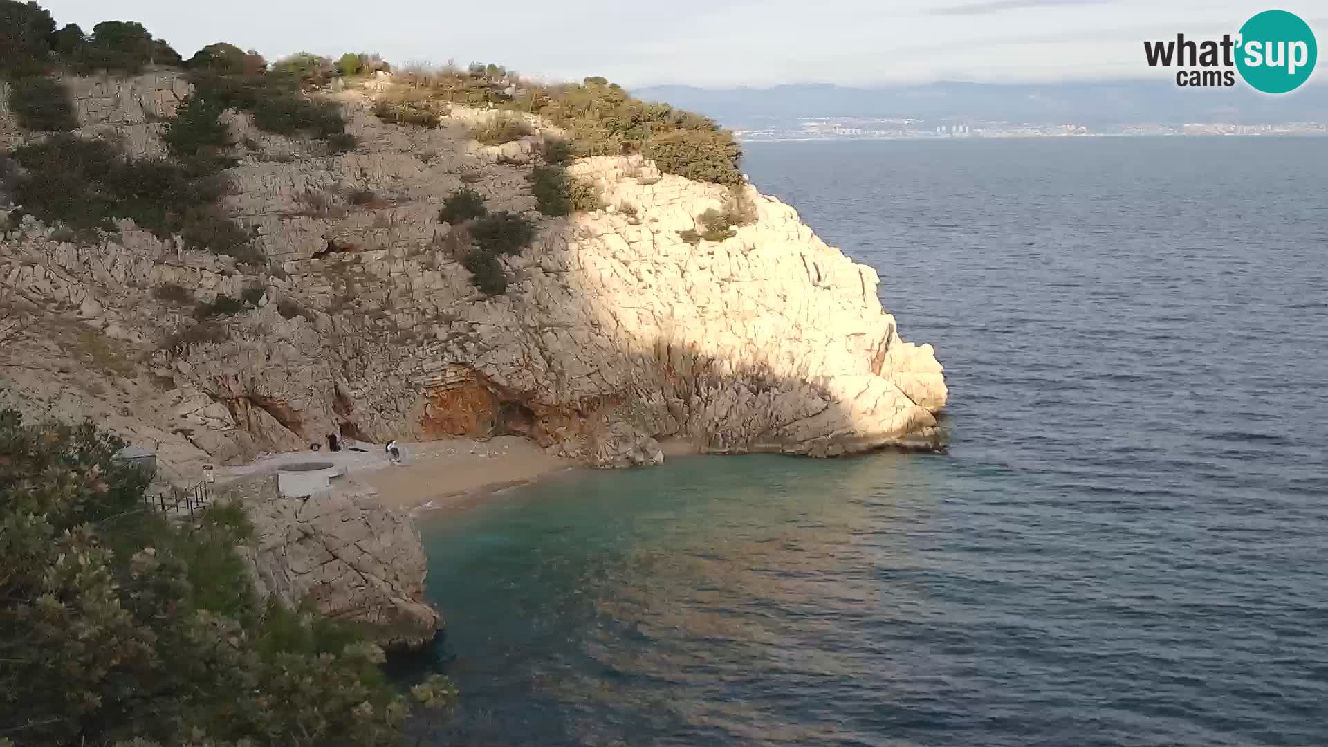 Cámara web de la playa de Brseč en Mošćenička Draga, Croacia
