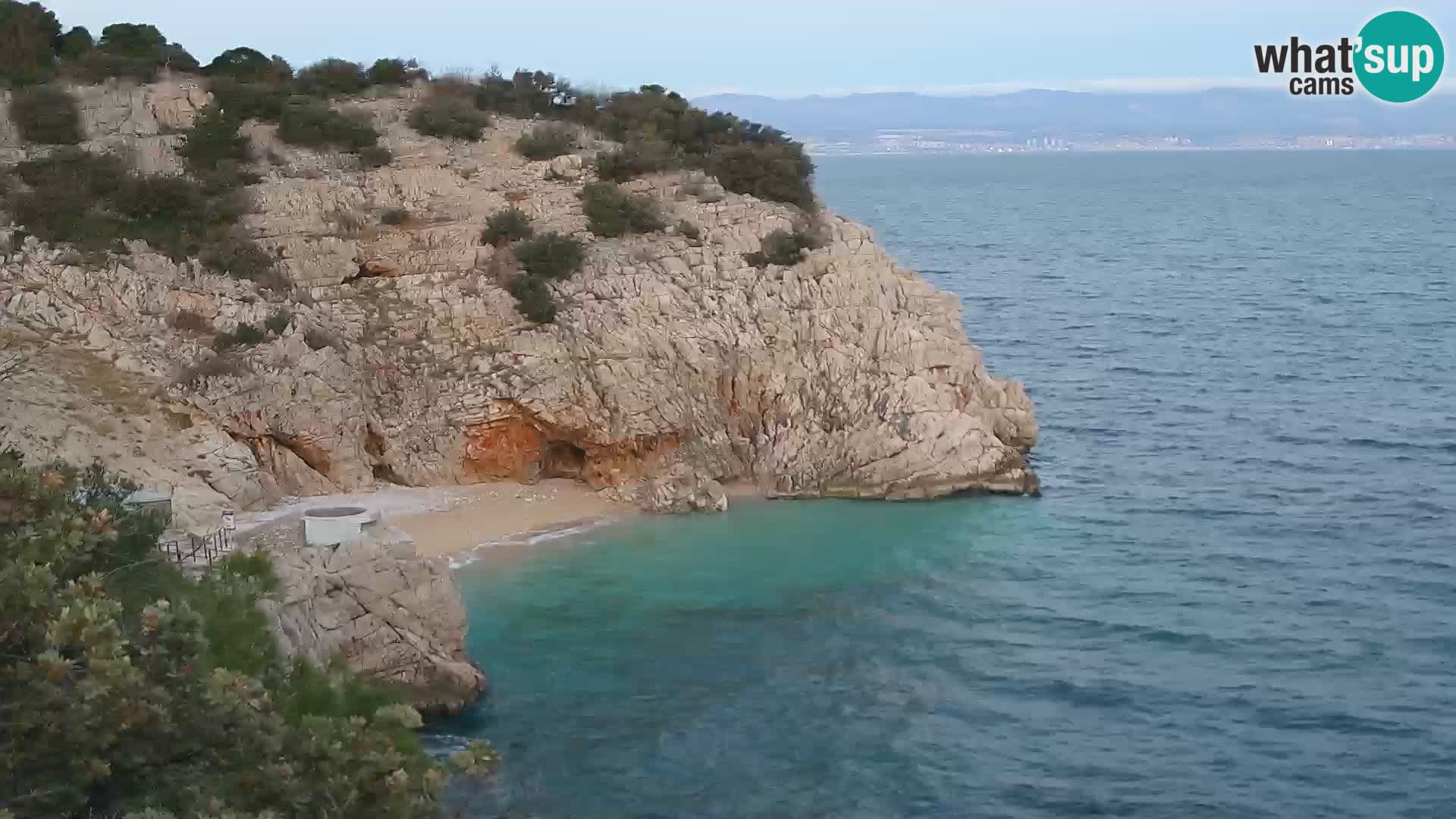 Webcam plage Brseč à Mošćenička Draga, Croatie