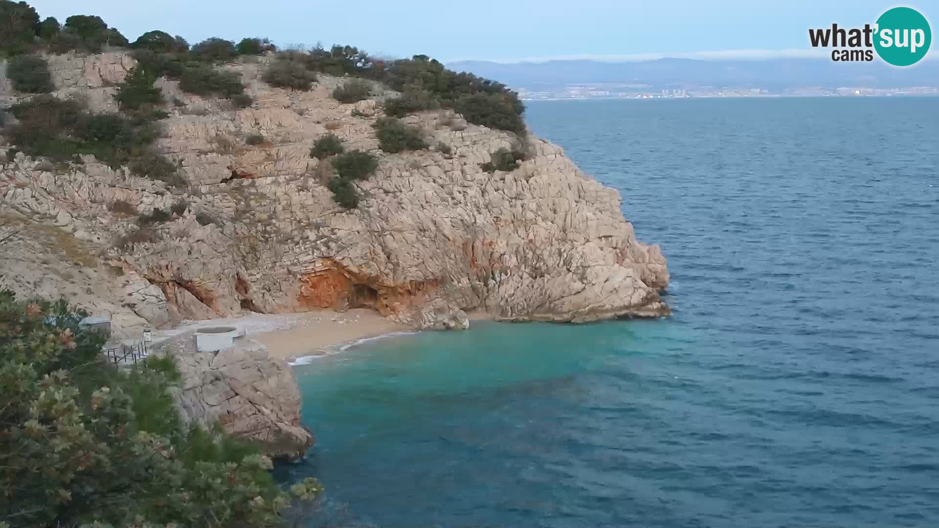 Cámara web de la playa de Brseč en Mošćenička Draga, Croacia